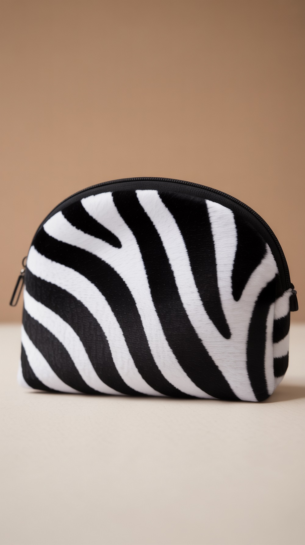 Zebra Print Soft Makeup Pouch