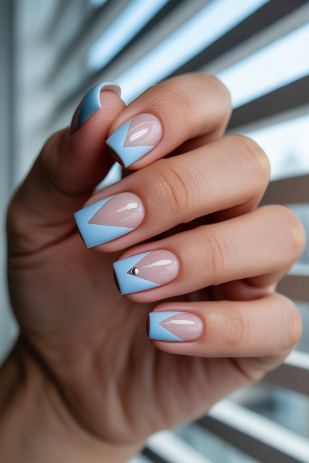 Baby Blue Negative Space Frost