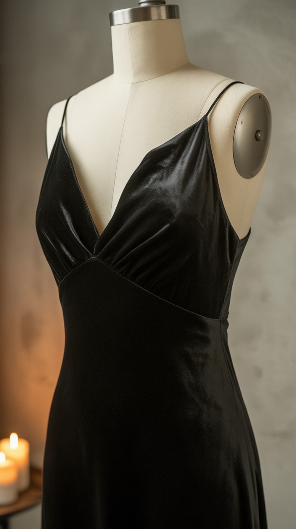 Black Velvet Slip Dress