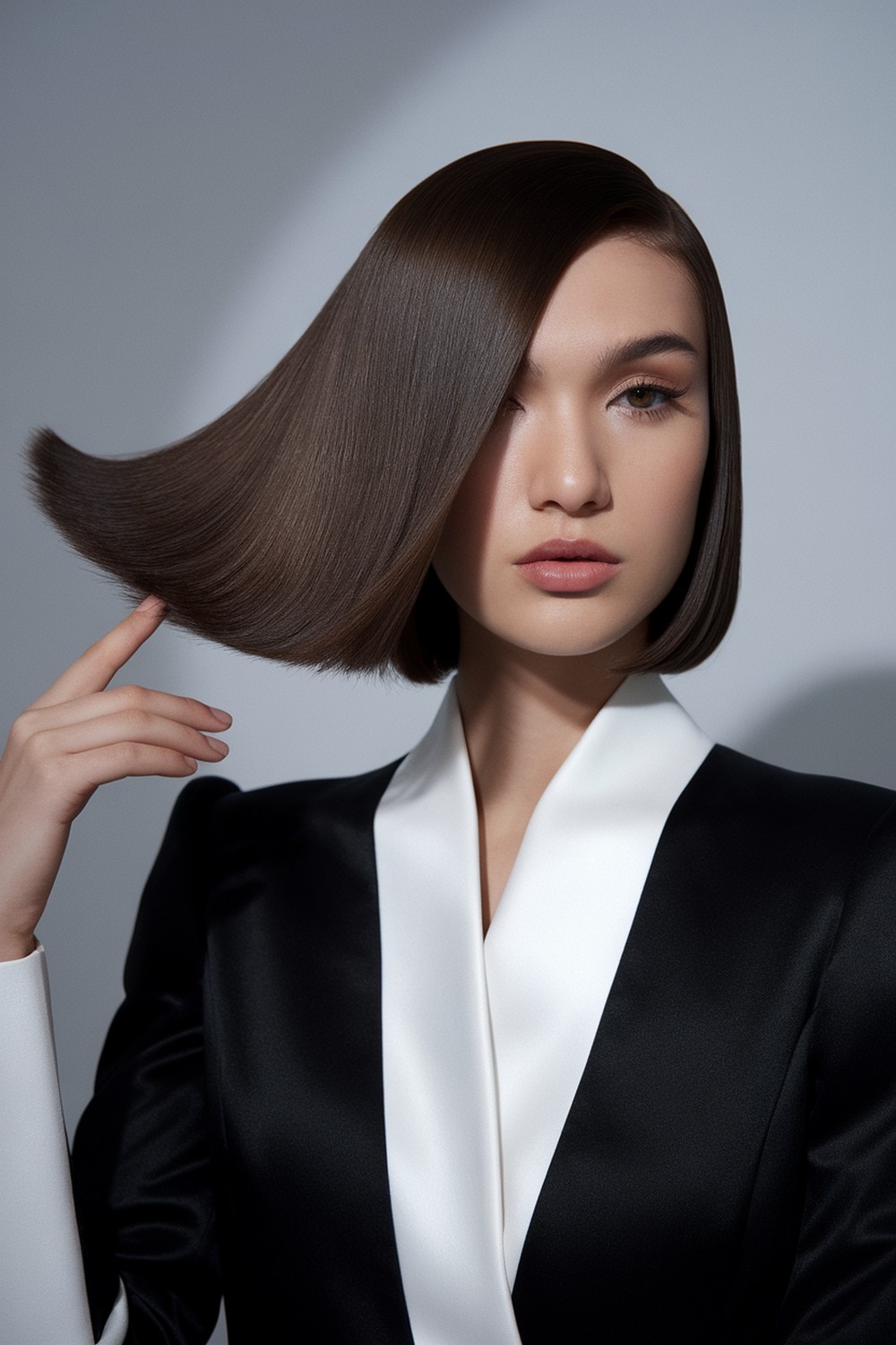 Center Part Lob with Sharp, Clean Ends