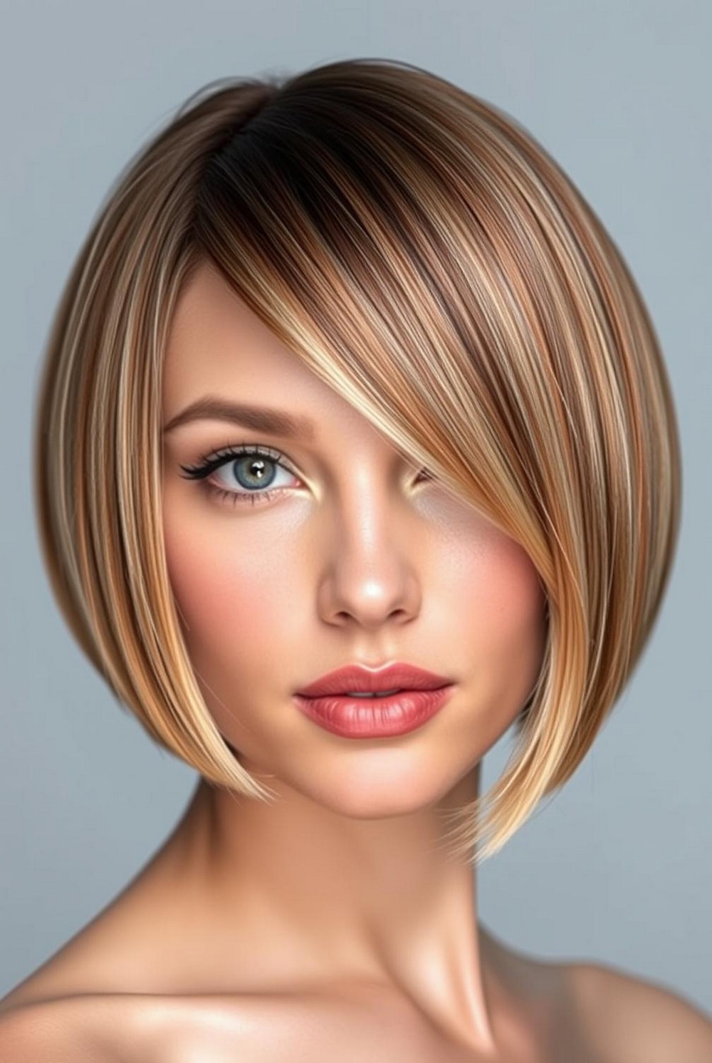 Classic Italian bob hairstyle with soft volume
