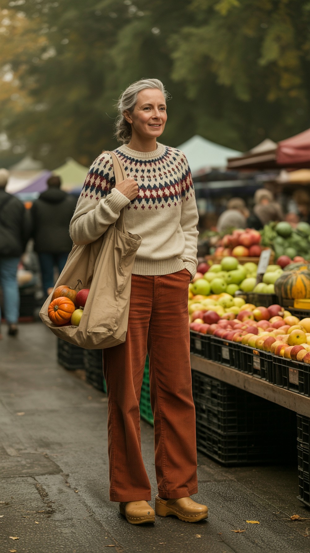 Corduroy Pants + Fair Isle Sweater