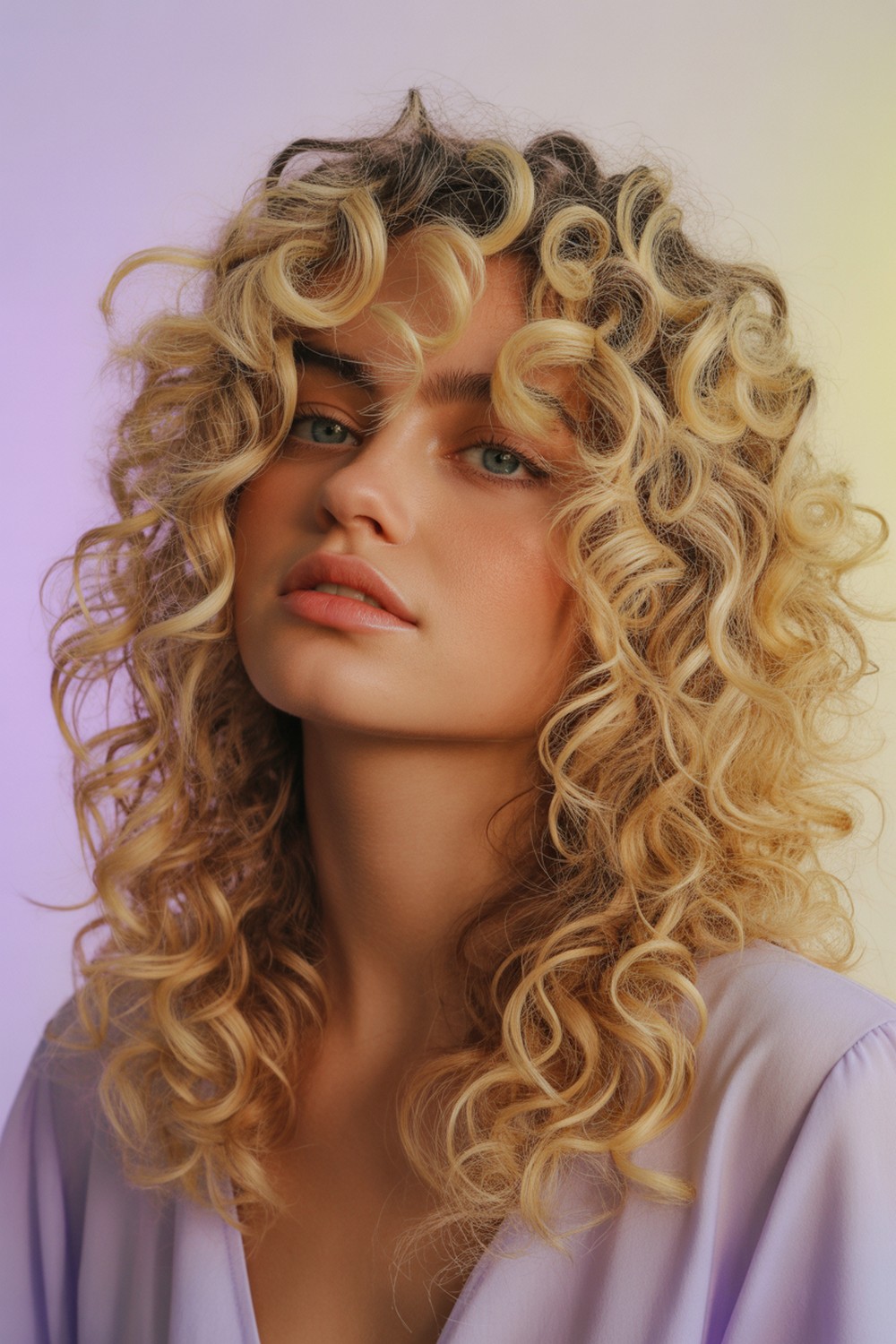 Curly & Coily Butter Blonde Glossy Butter Blonde Hairstyle Trend