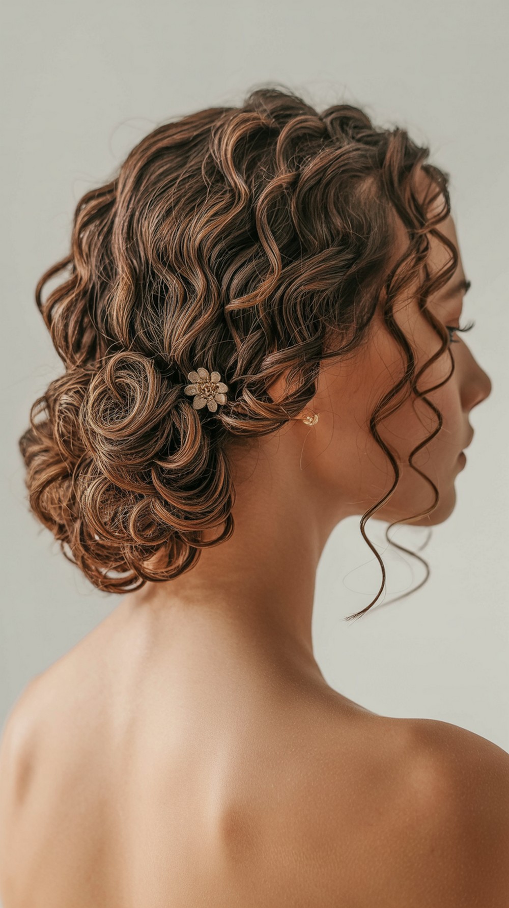 Curly Low Chignon Prom Hairstyle