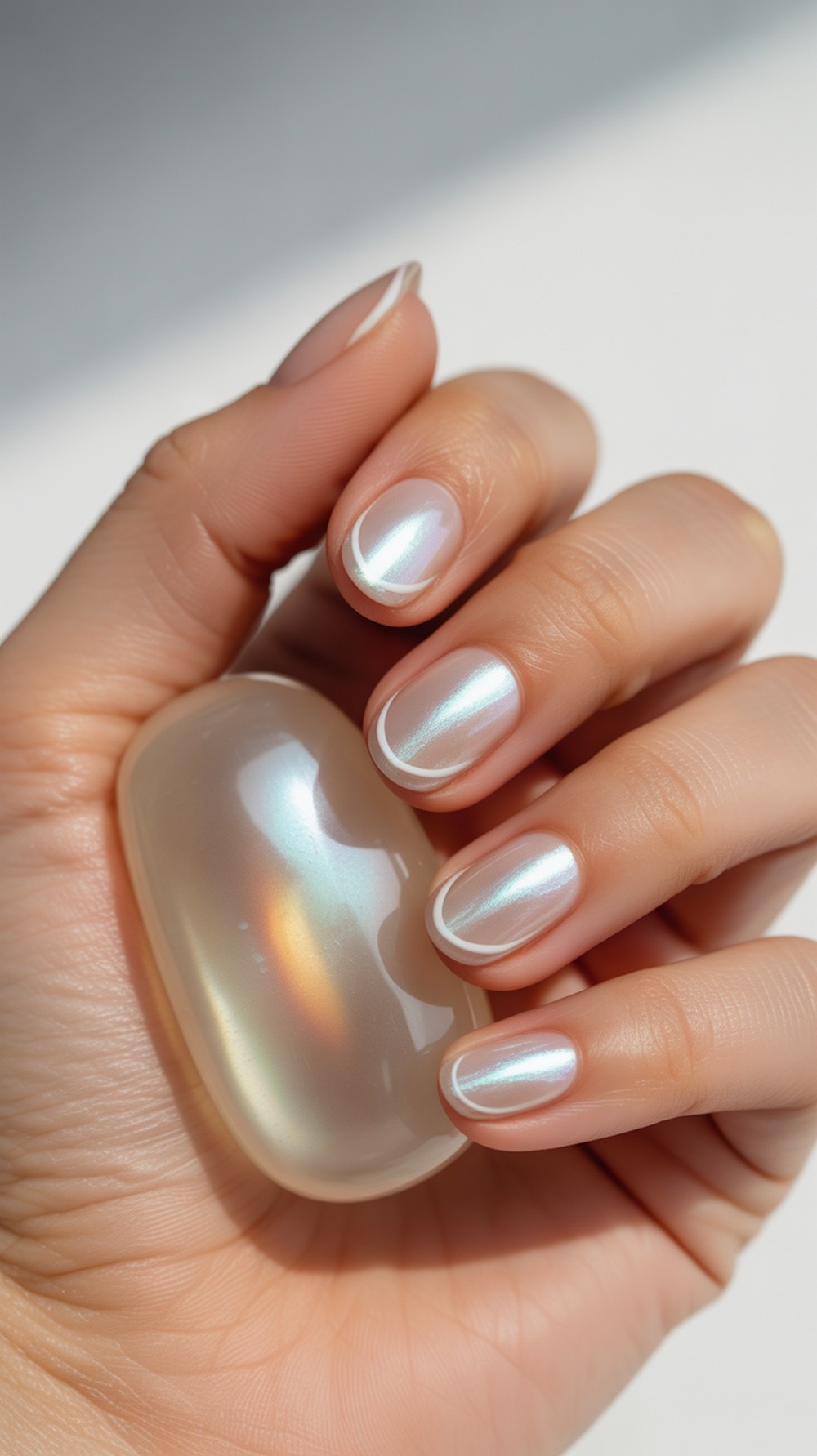 Glazed Donut Chrome & Aura Nails