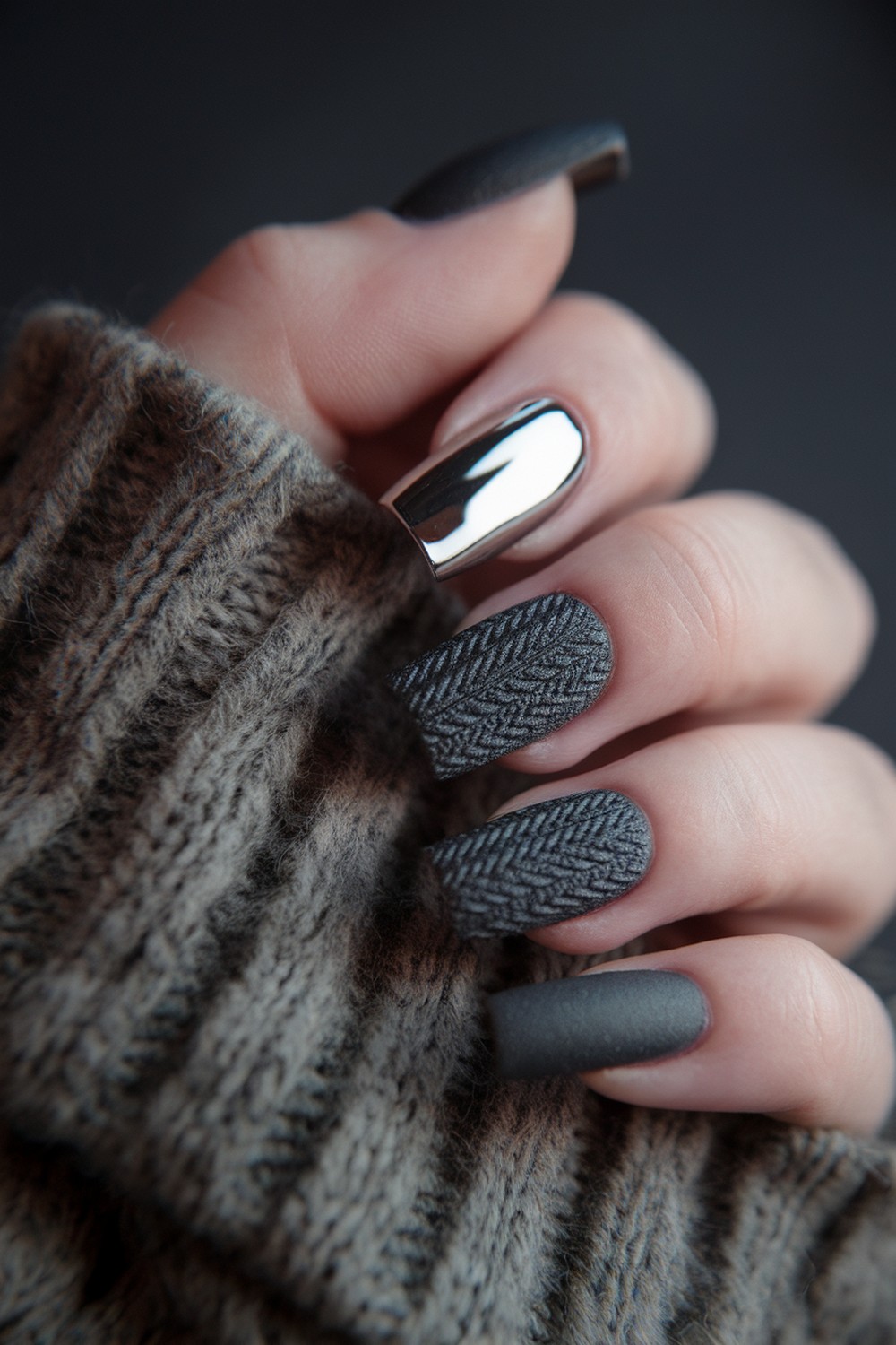 Gunmetal Knit Texture