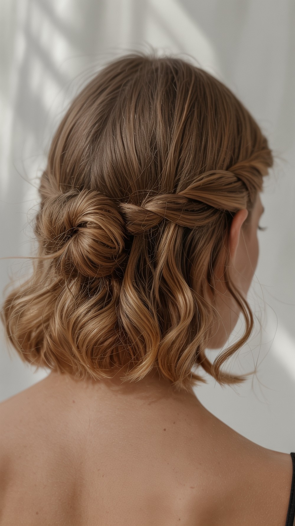 Half Up Knot Detail Formal Hairstyle