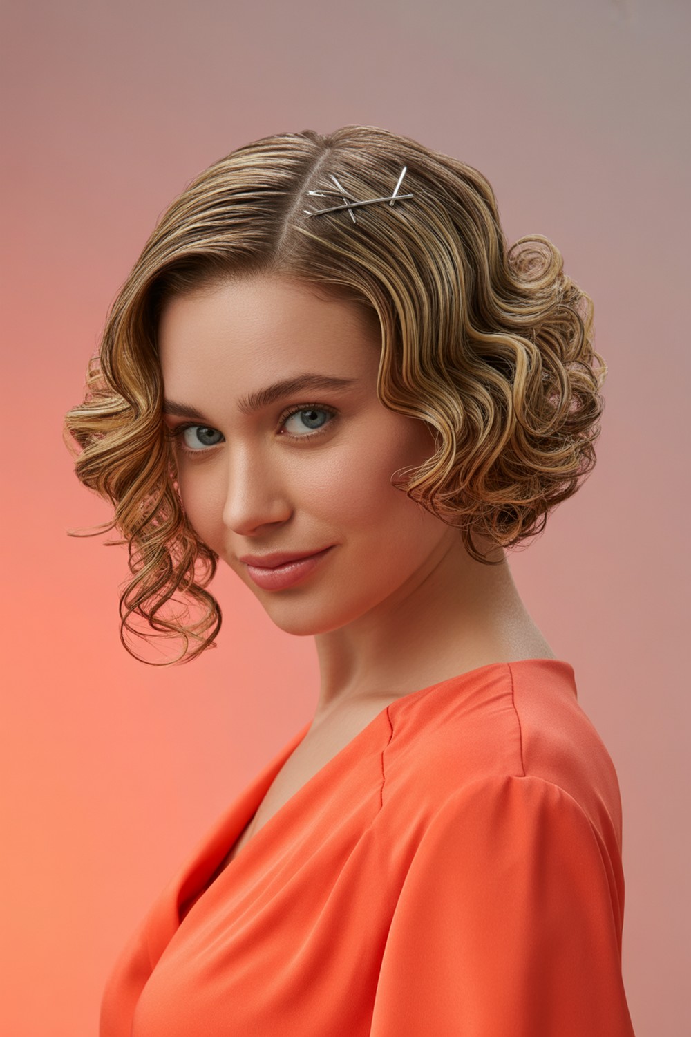 Humidity Resilient Romantic Curls with Side Sweep Hairstyles