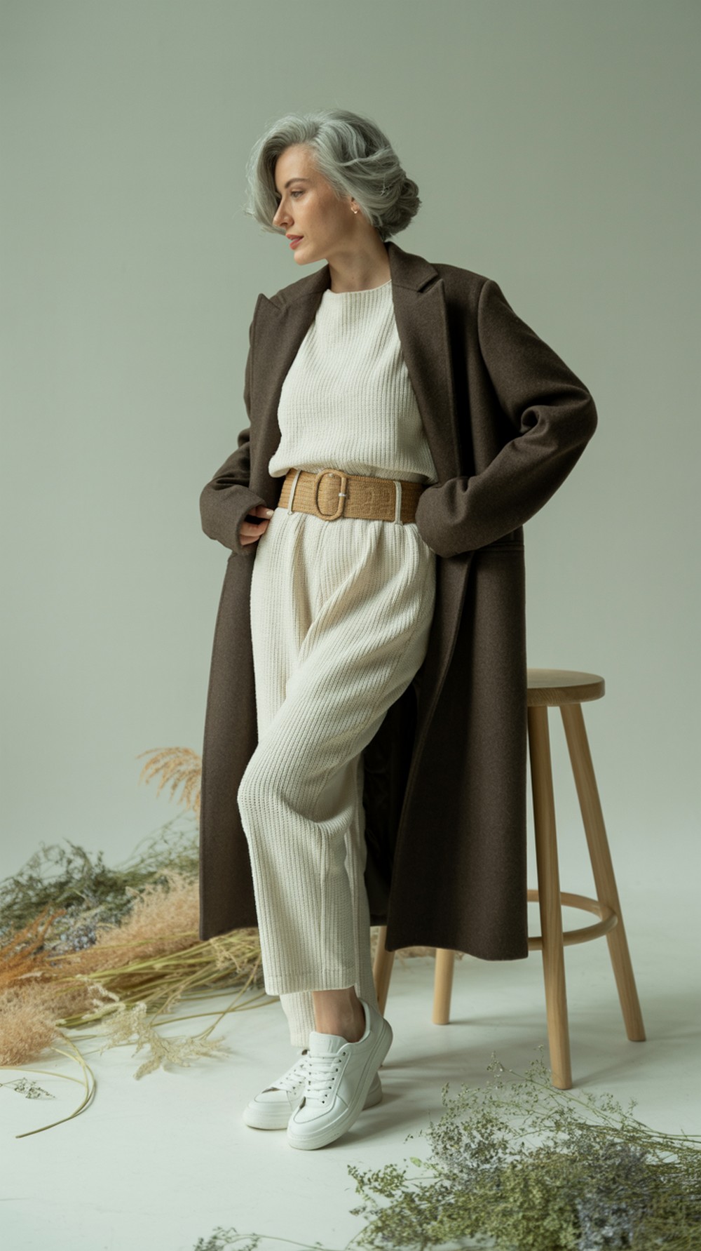 Knit Jumpsuit + Longline Coat