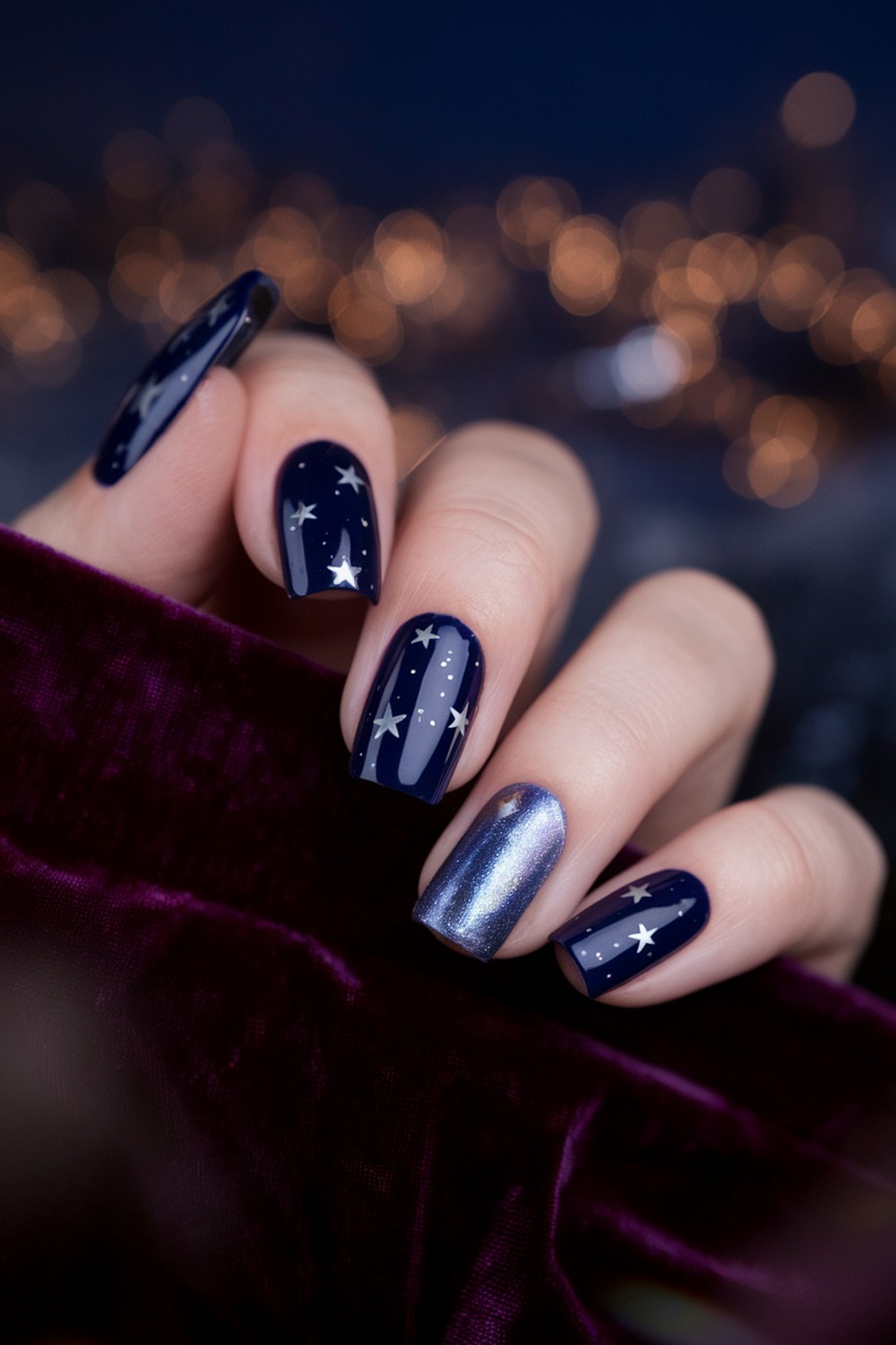 Midnight Navy Starlight Metallic