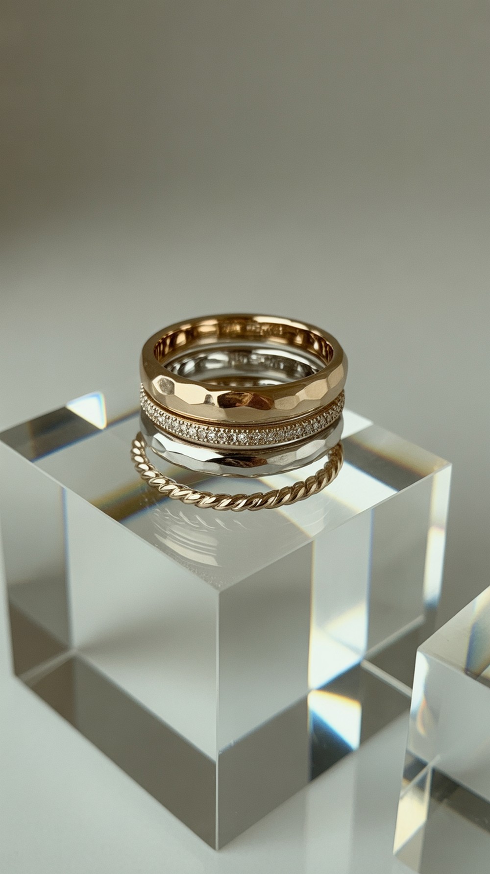 Mixed Texture Ring Stack