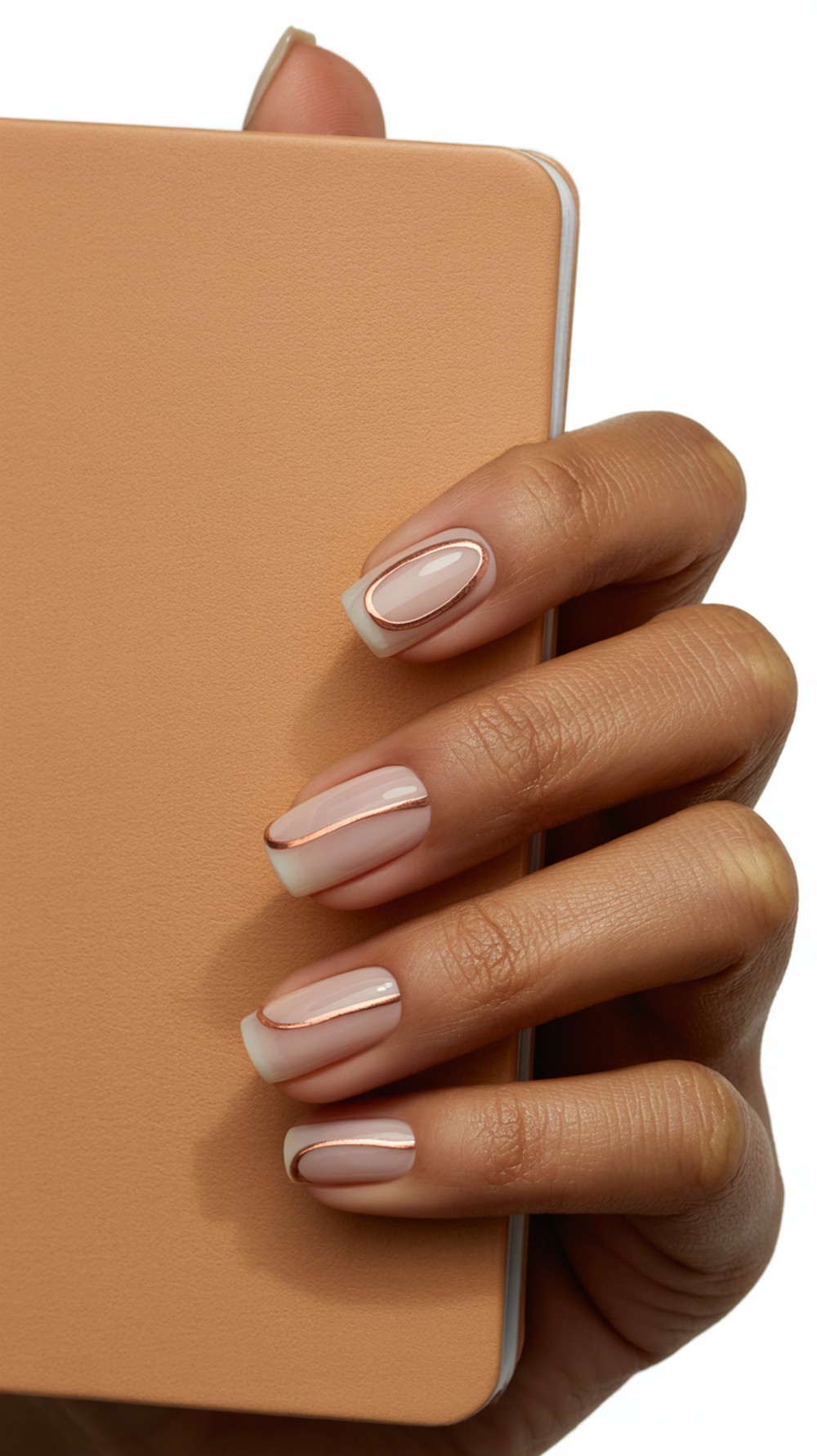 Nude + Copper Linework