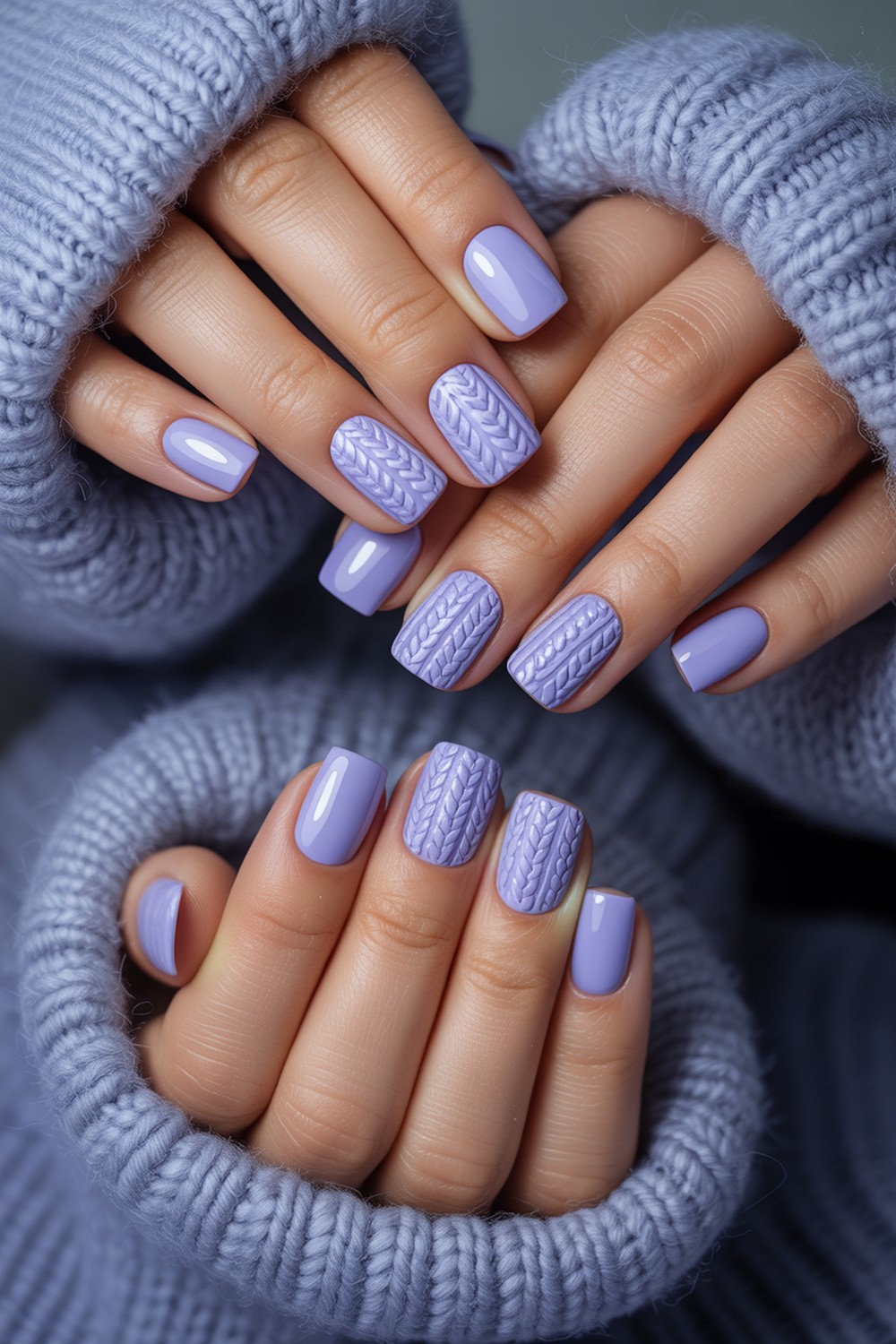 Periwinkle Knit Texture Frost