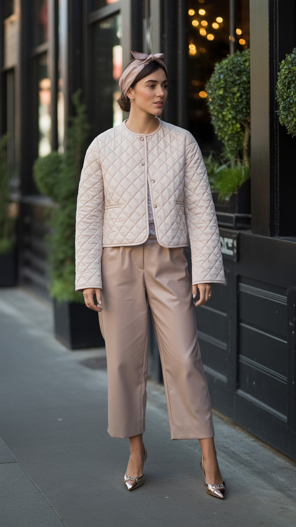 Quilted Ballet Jacket with Satin Head Bow
