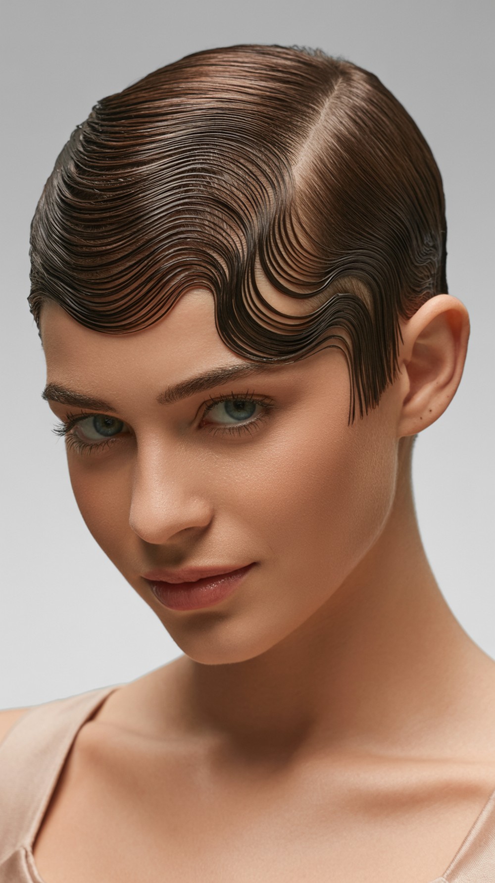 Retro Marcel Wave Detail Formal Hairstyle
