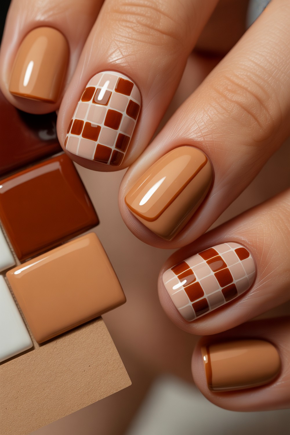 Rust Glaze Checkerboard Minimal