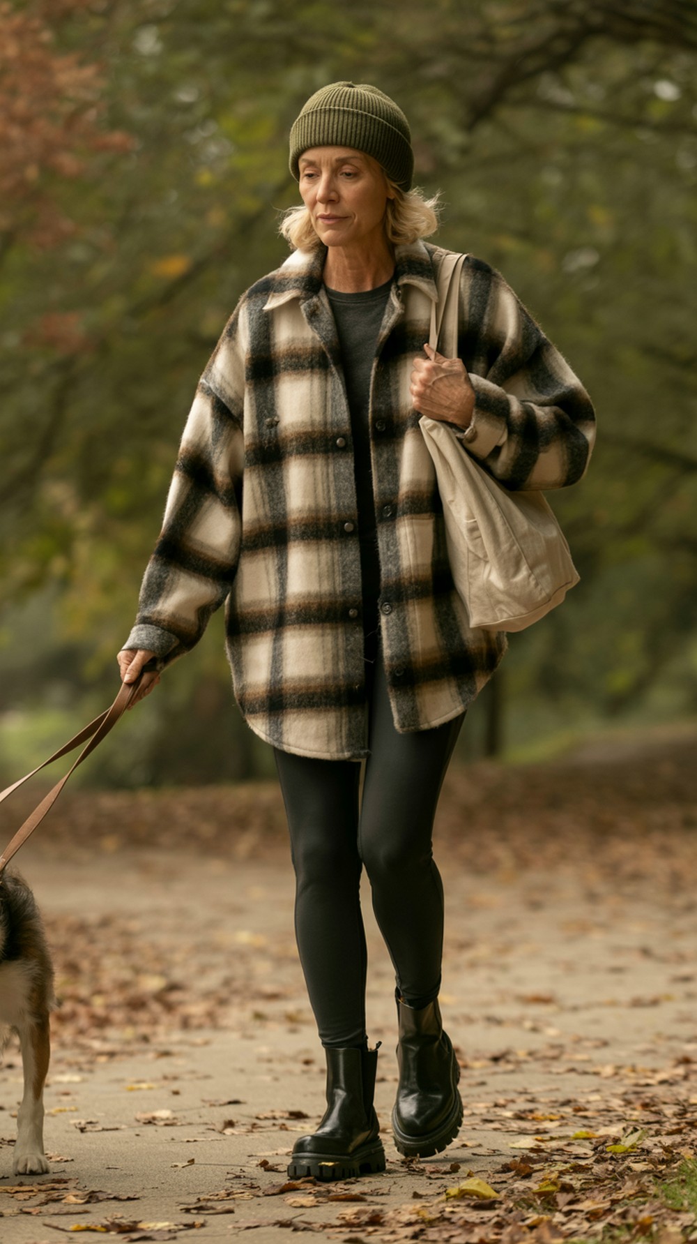 Shacket + Leggings + Chelsea Boots