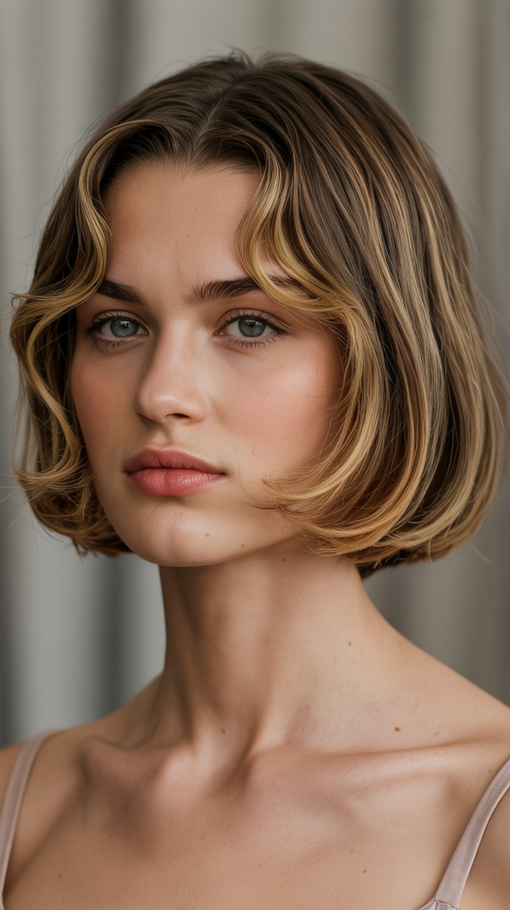 Short French Bob Hairstyles with Chin Length Flip