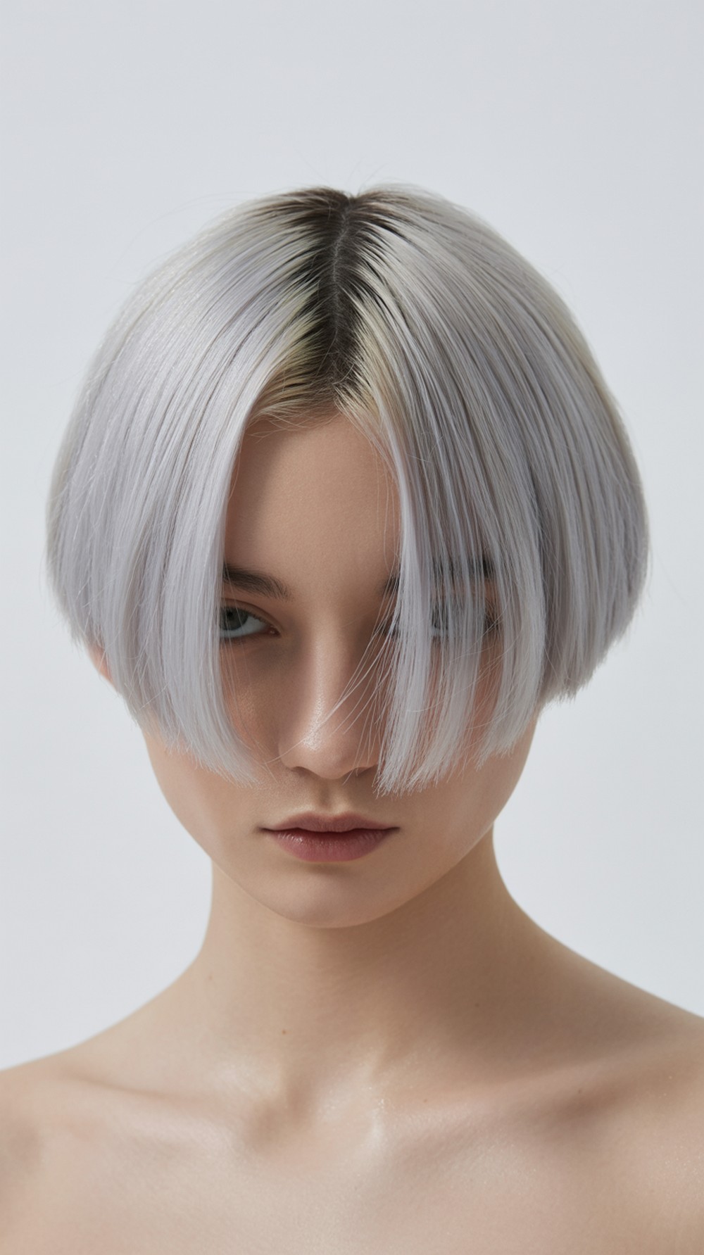 Sleek Glass Hair Short French Bob Hairstyles