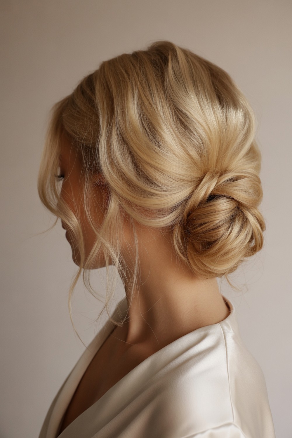 Soft Updo Radiance Glossy Butter Blonde Hairstyle Trend
