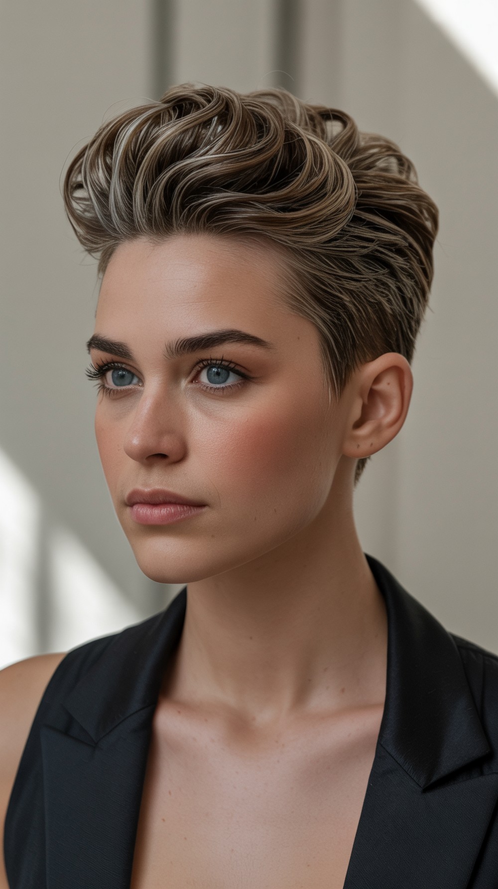 Textured Pompadour Formal Hairstyle
