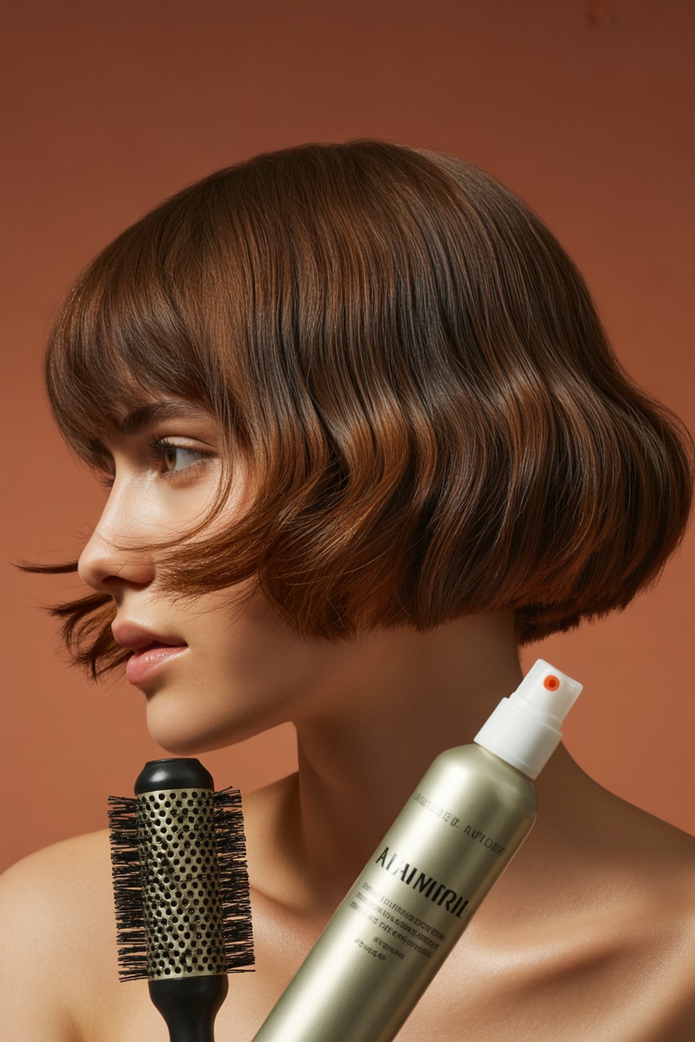 Thick Hair Debulked Short Bob with Wispy Bangs