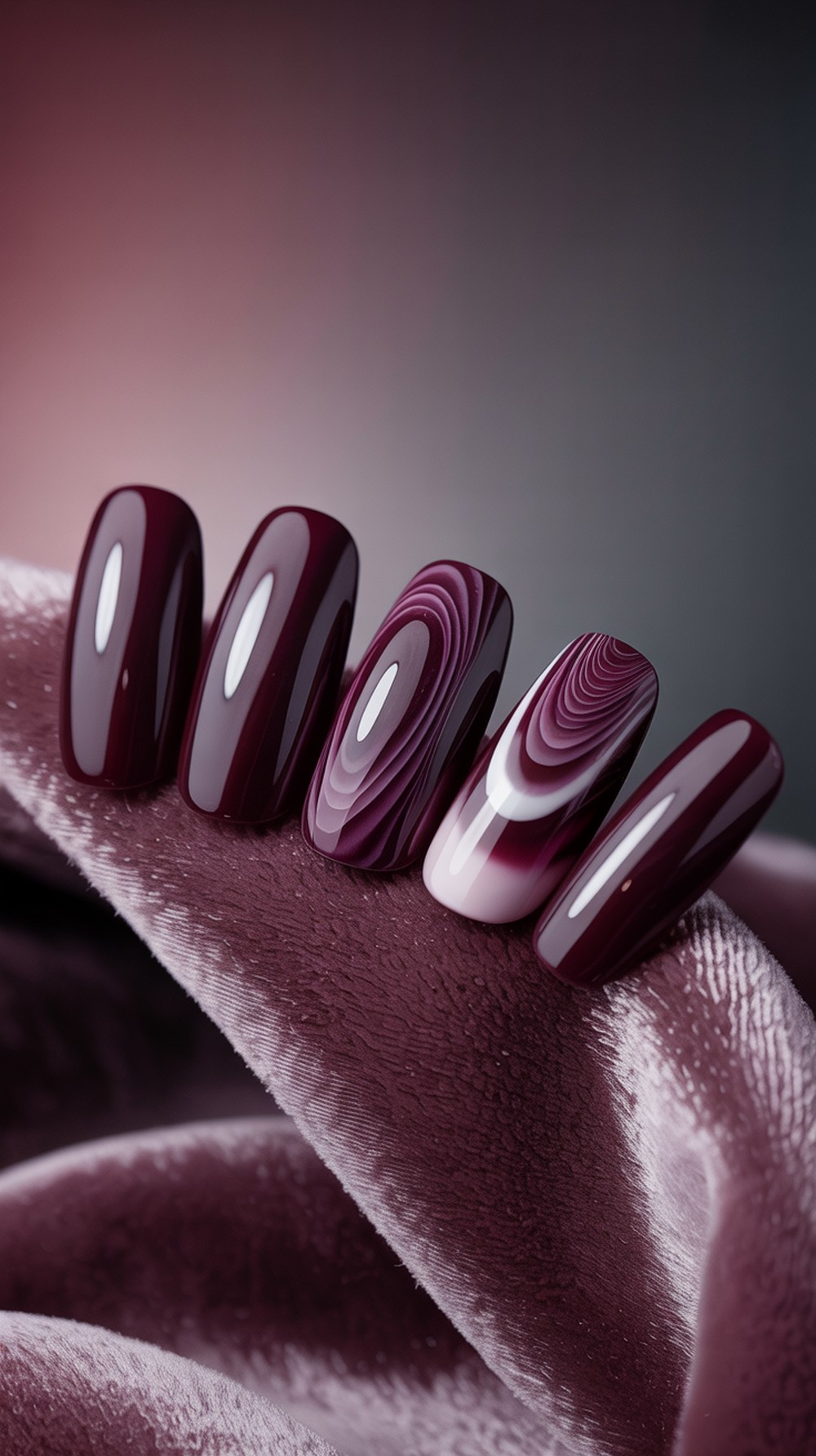 Velvet Magnetic Chrome & Aura Nails