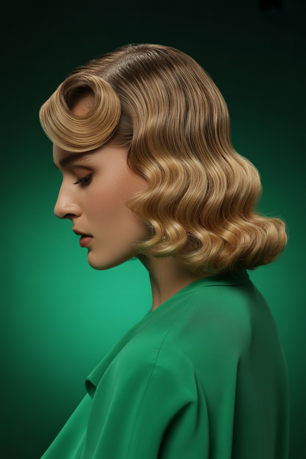 Vintage Wave Blend Romantic Curls with Side Sweep Hairstyles