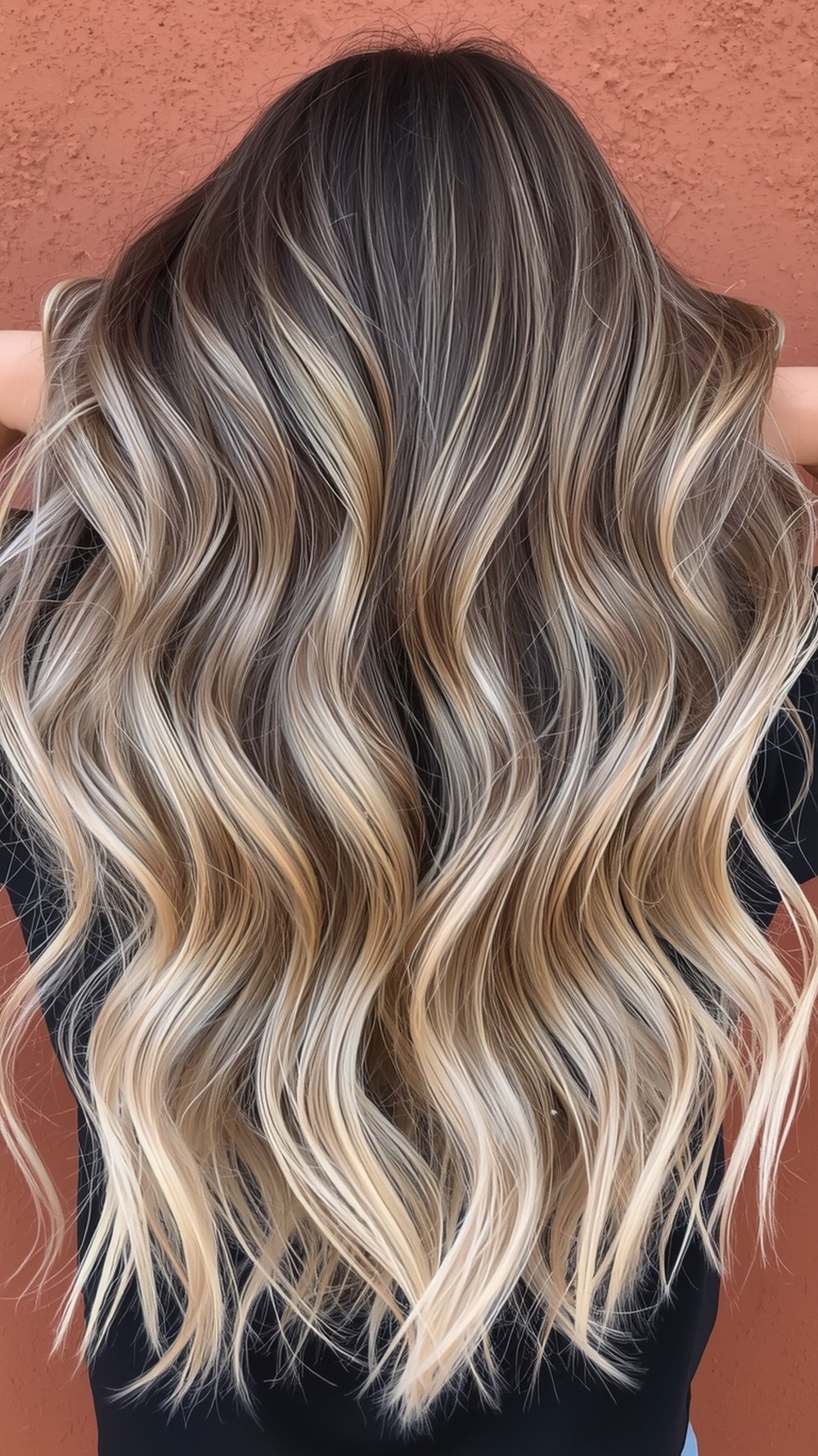 Air Dry Tousled Beach Waves with Balayage Veils