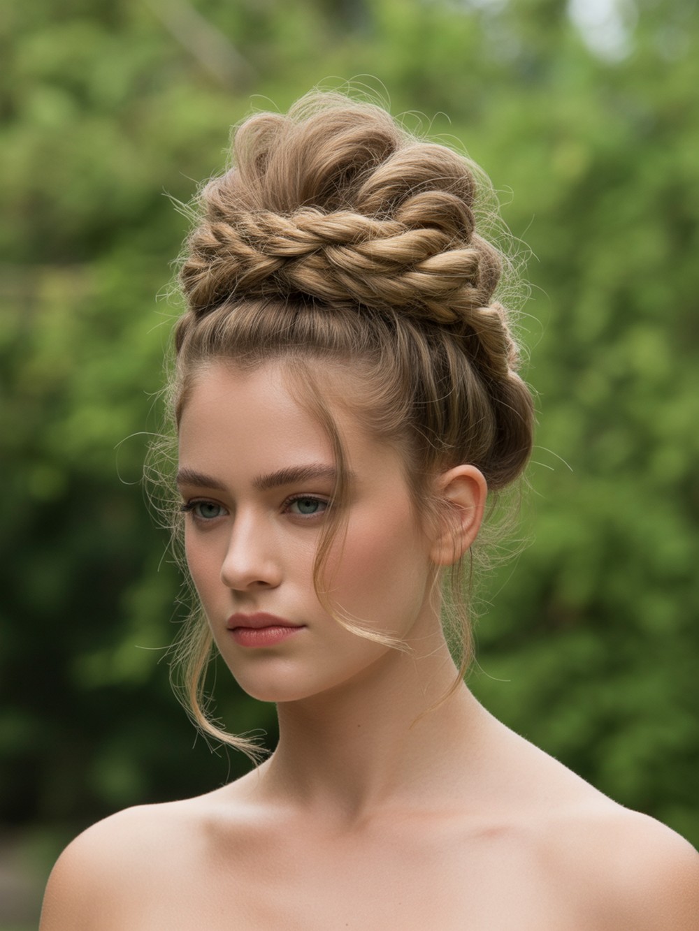 Boho Rope Twist Updo with Height