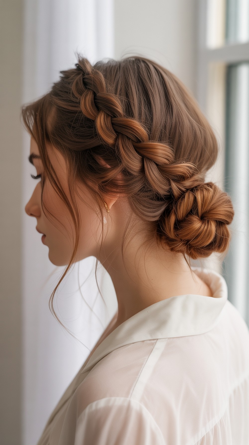 Braided Halo Bun