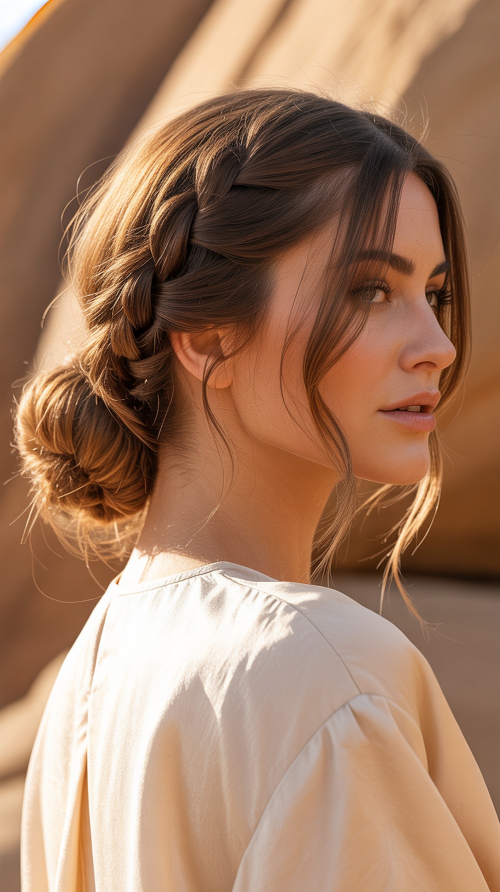 Braided Tail Tuck Bun