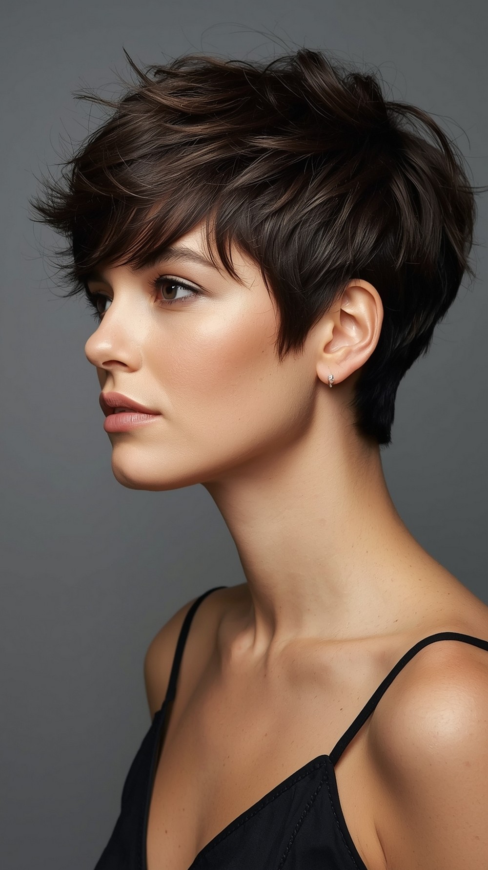 Choppy Crown Lift Pixie With Wispy Fringe