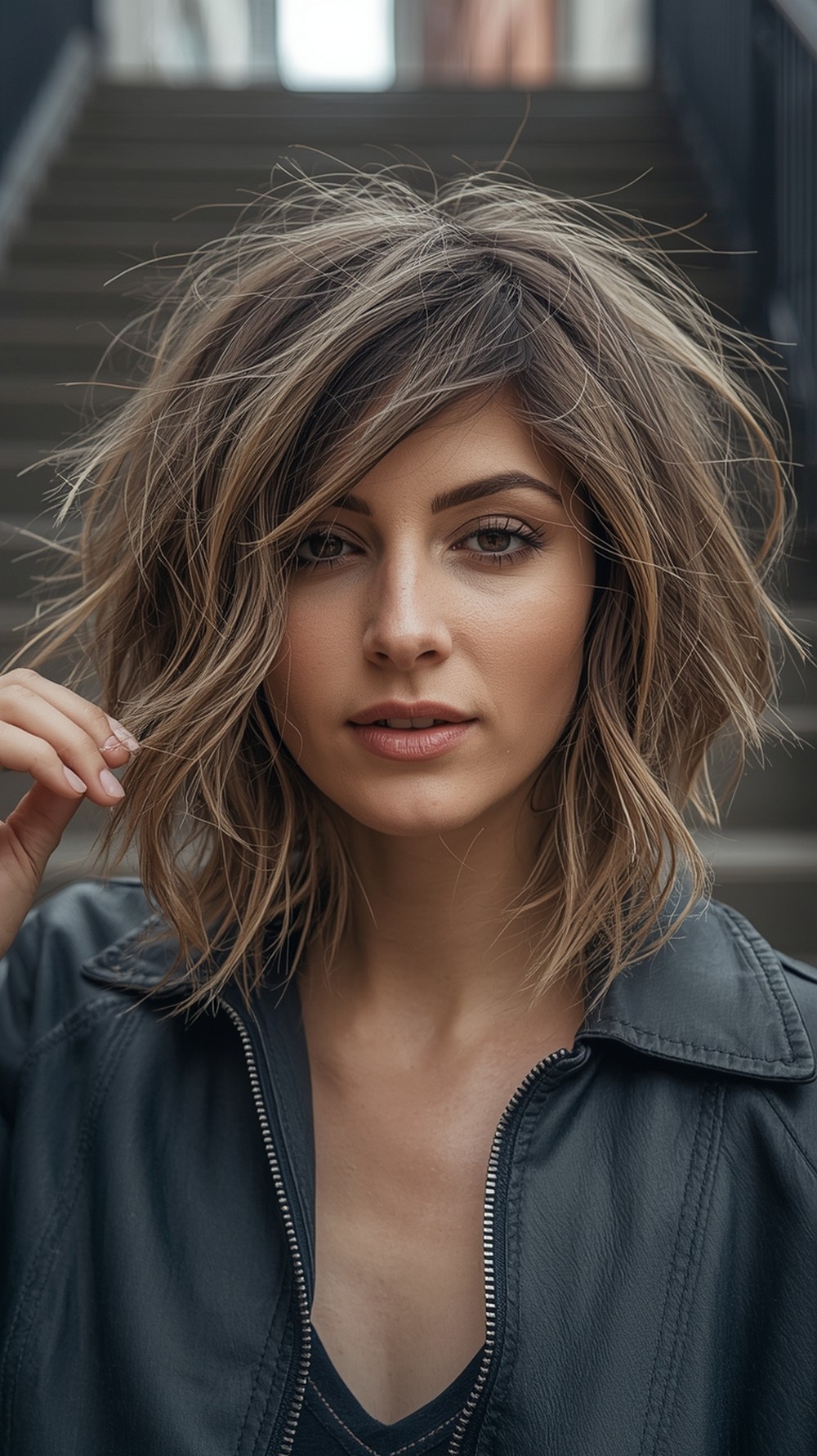 Choppy Layered Bob with Undone Texture