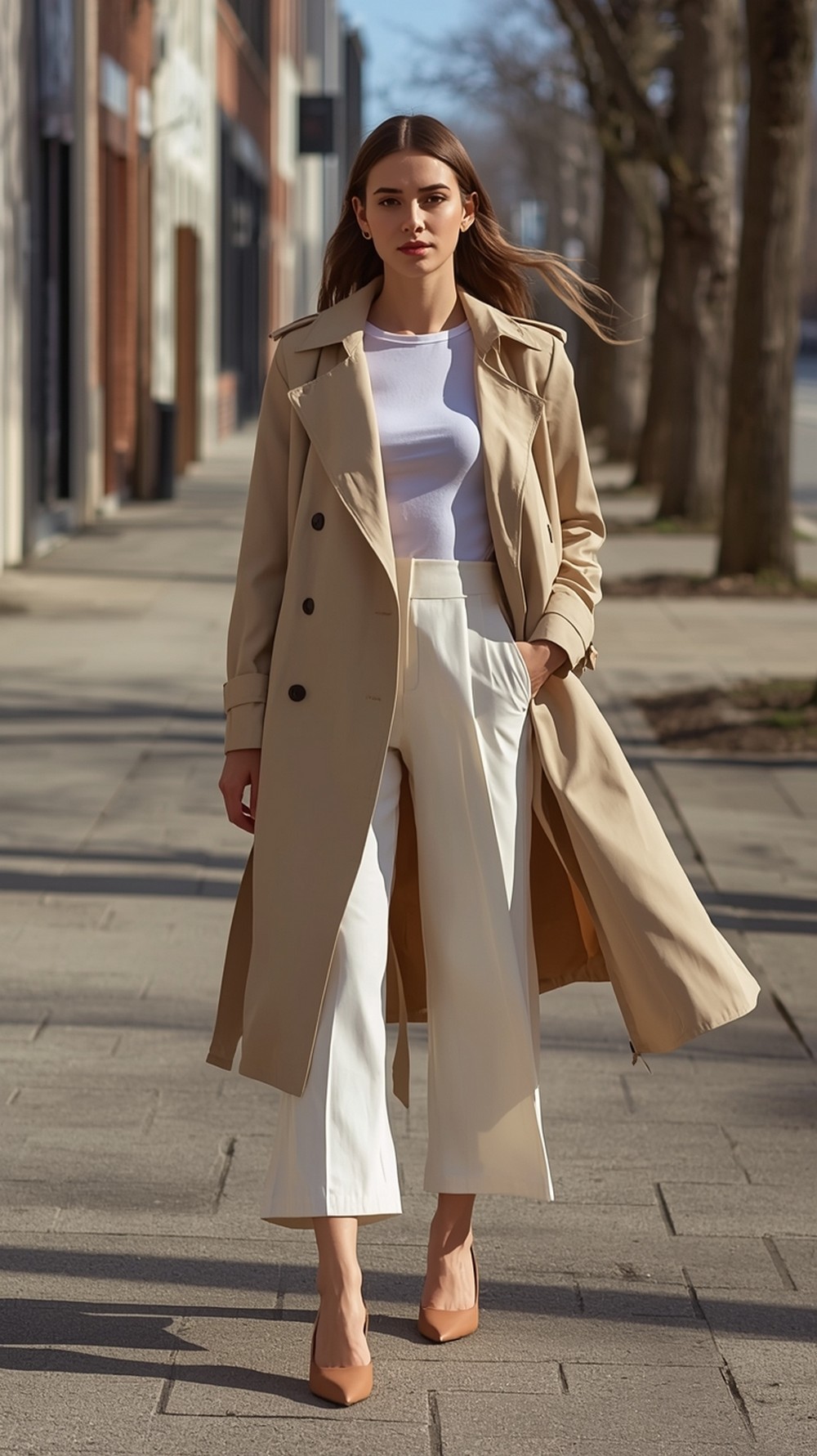 Cropped Wide Legs, Longline Trench
