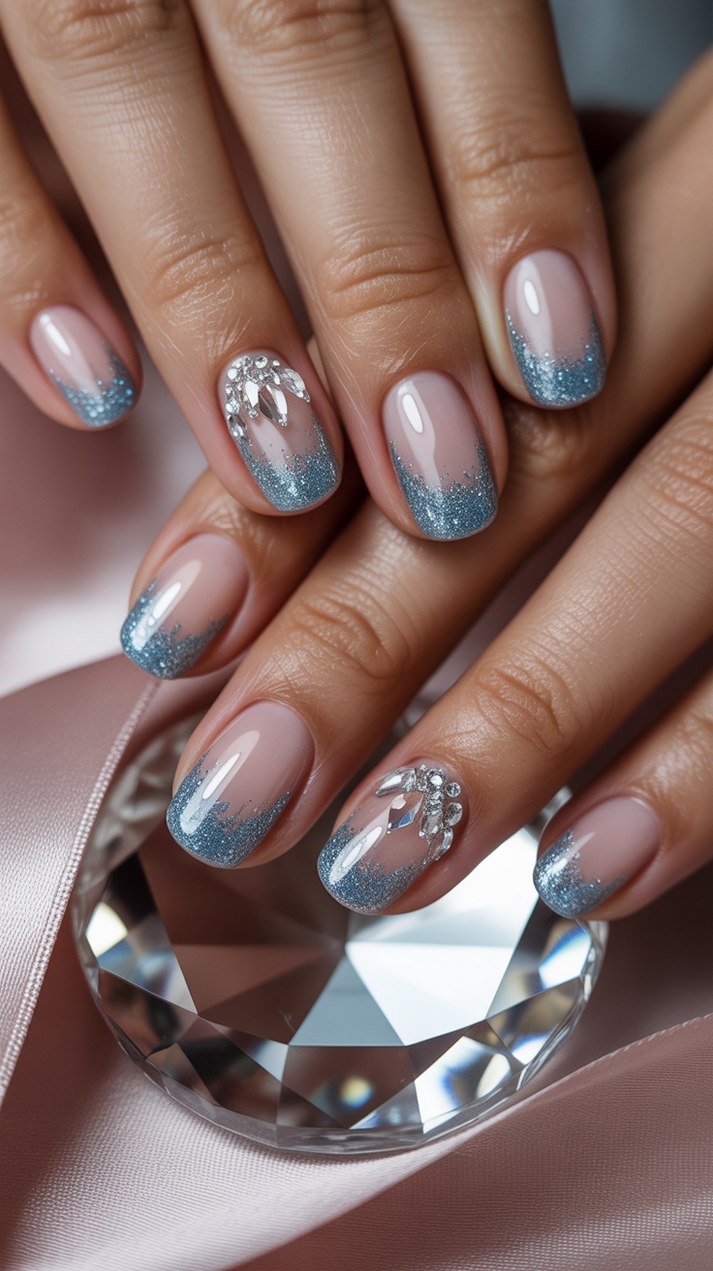 Crystal Cluster Cuticle Fade