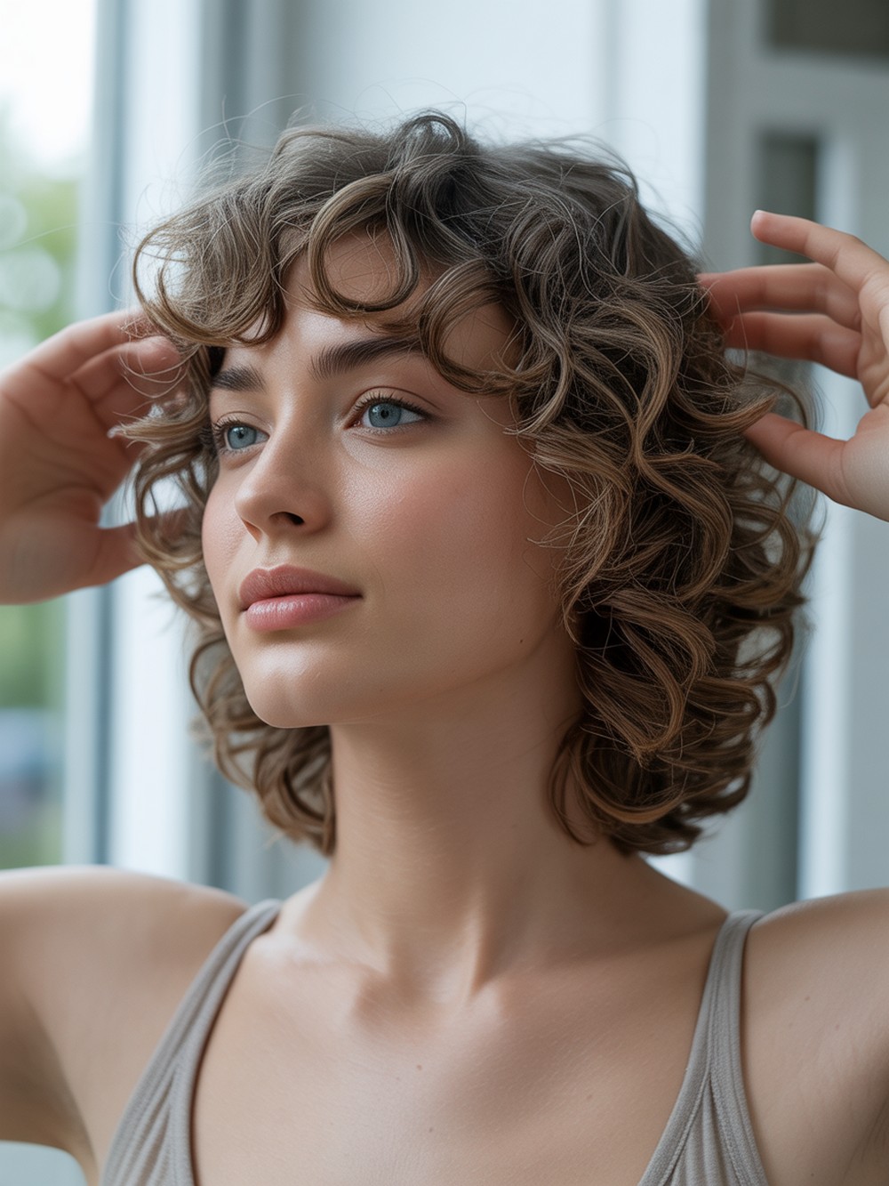 Curly Shag Wolf with Airy Crown