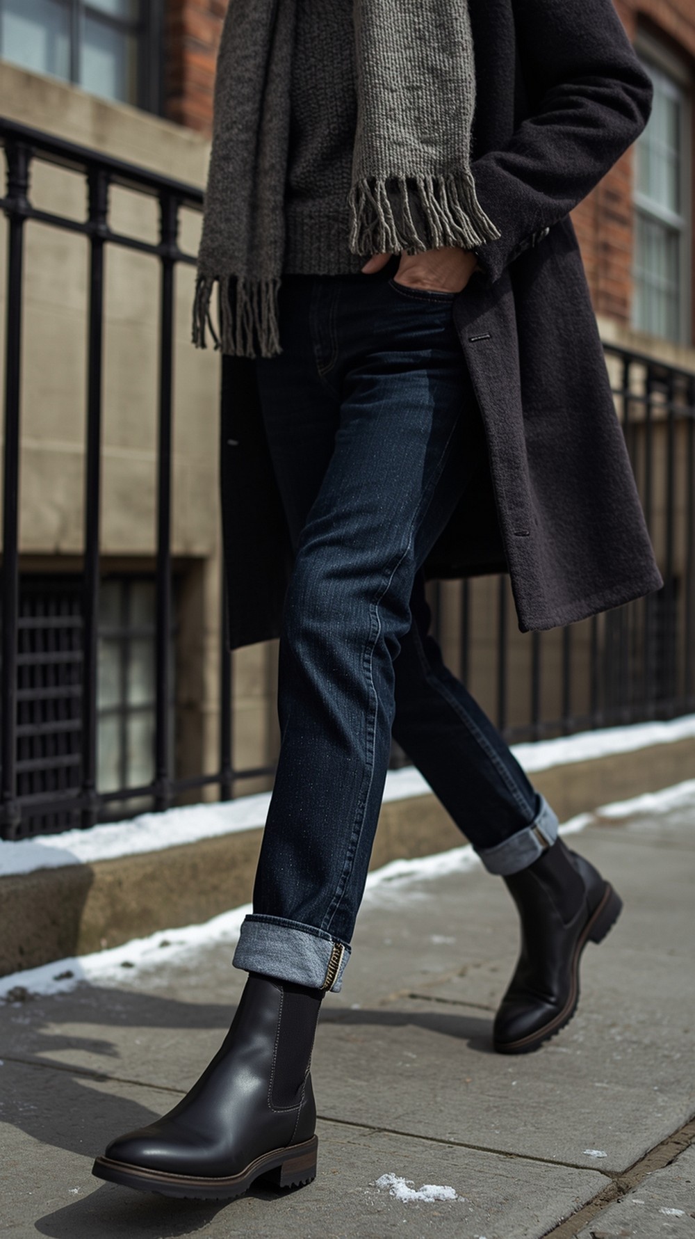 Dark Denim & Chelsea Boots
