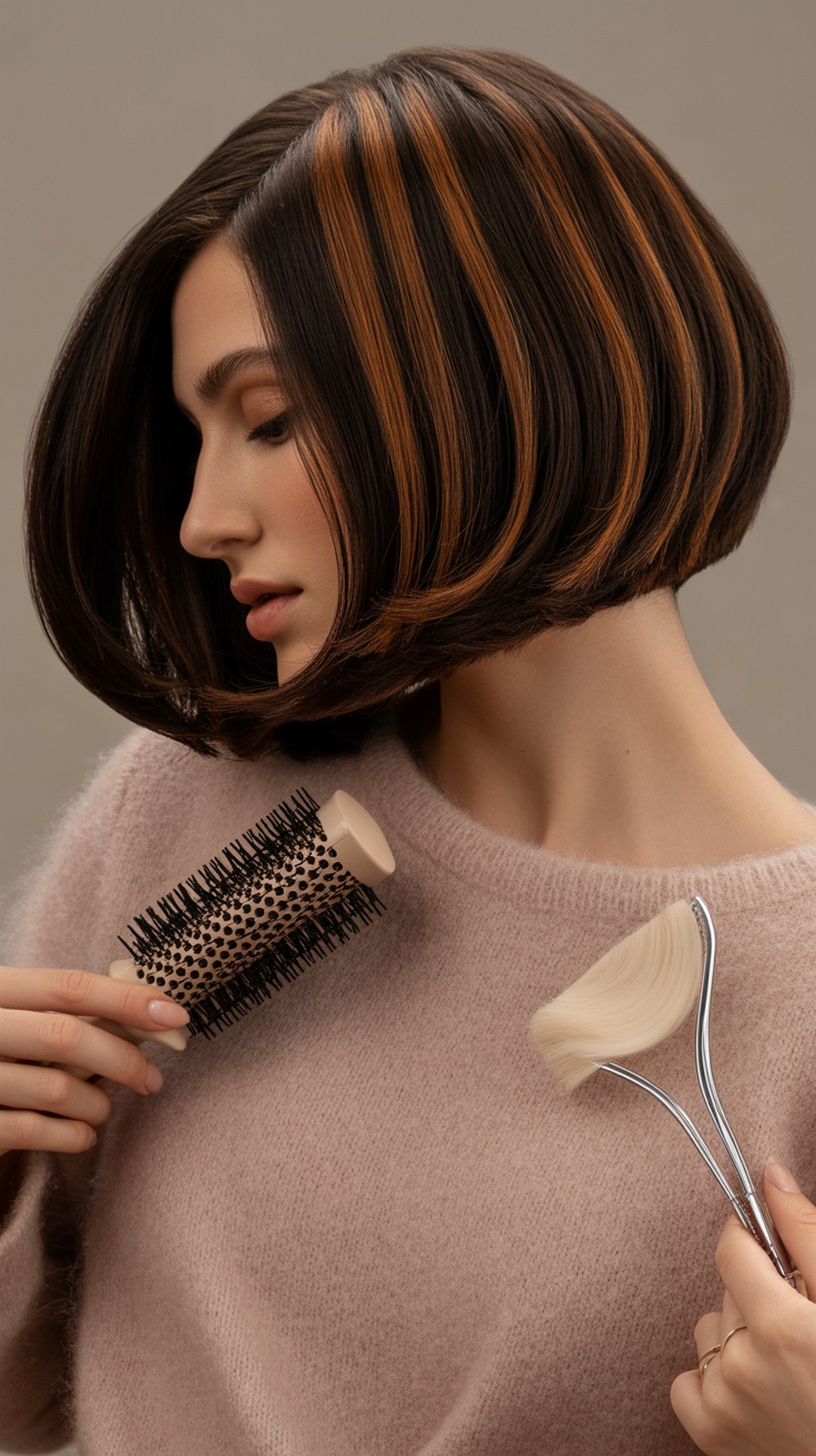 Debulked Flip Bob for Thick Hair