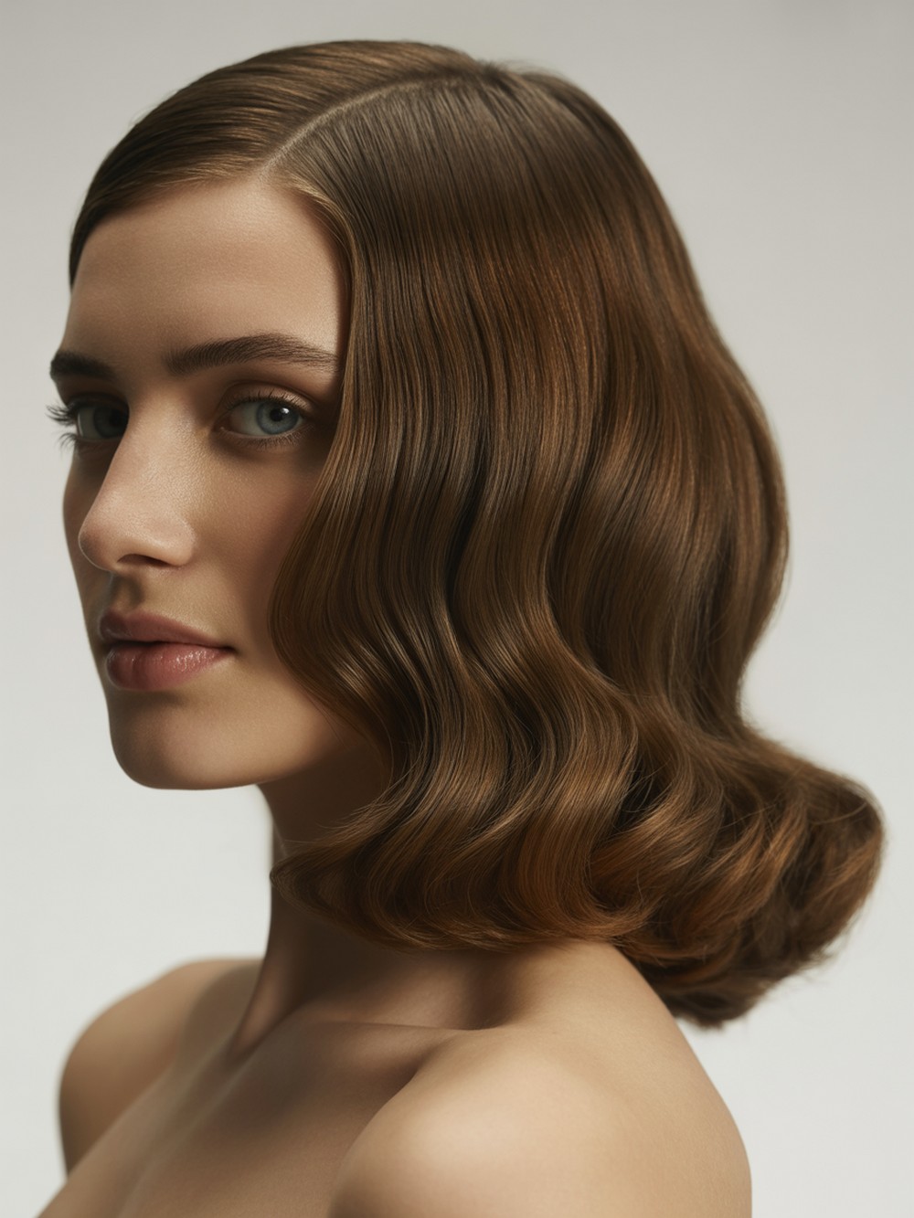 Deep Side Part Glam Bend