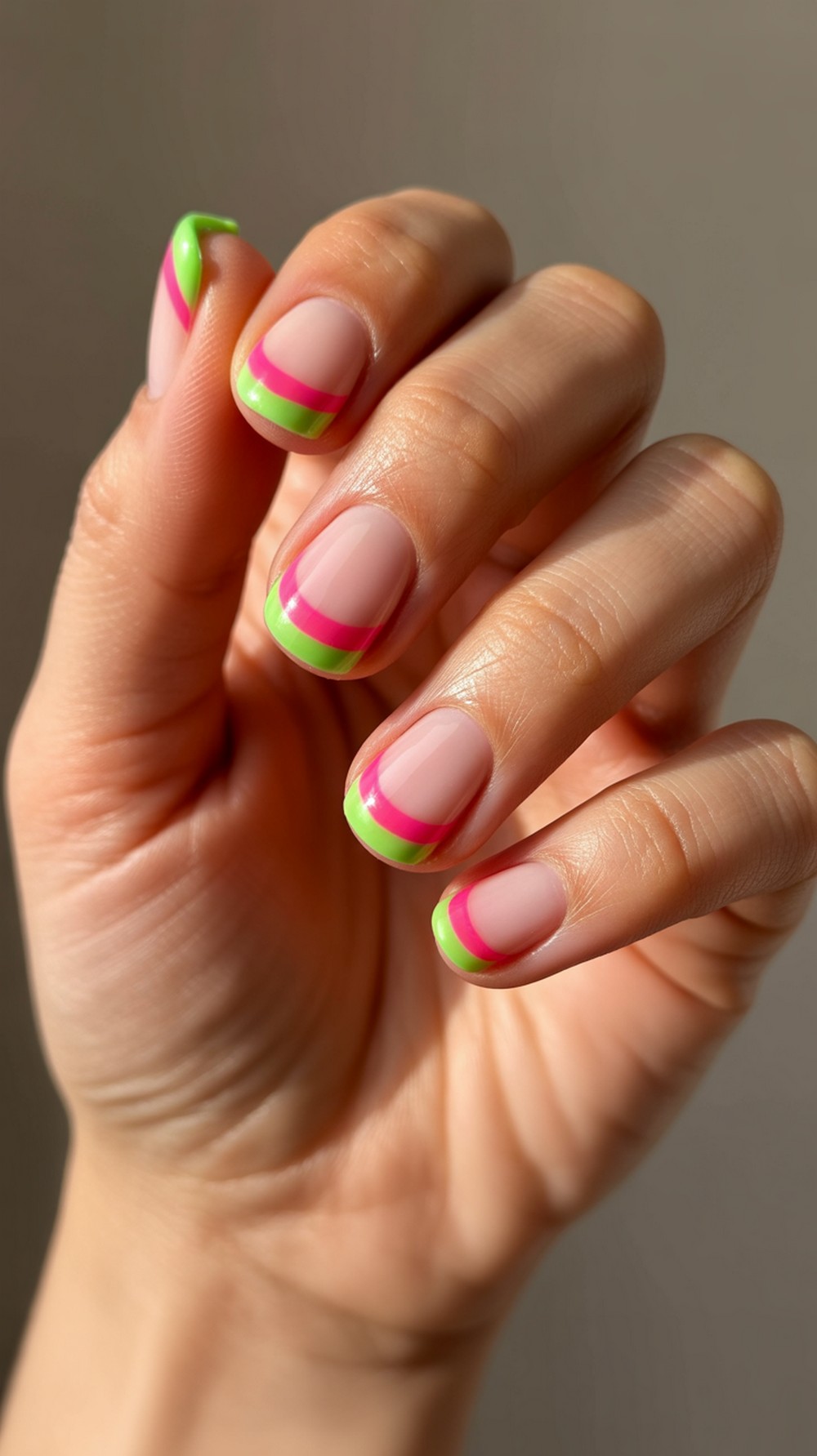 Double Line French in Two Neons