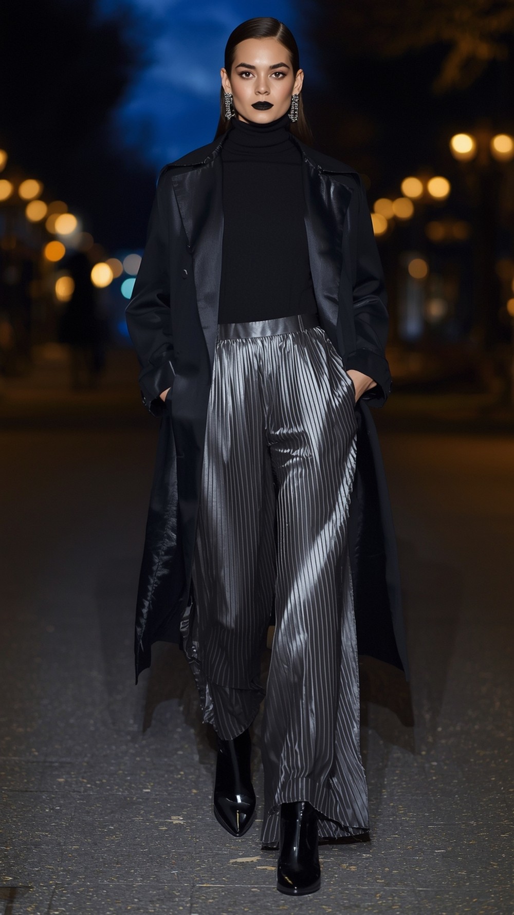 Evening Satin Pleats