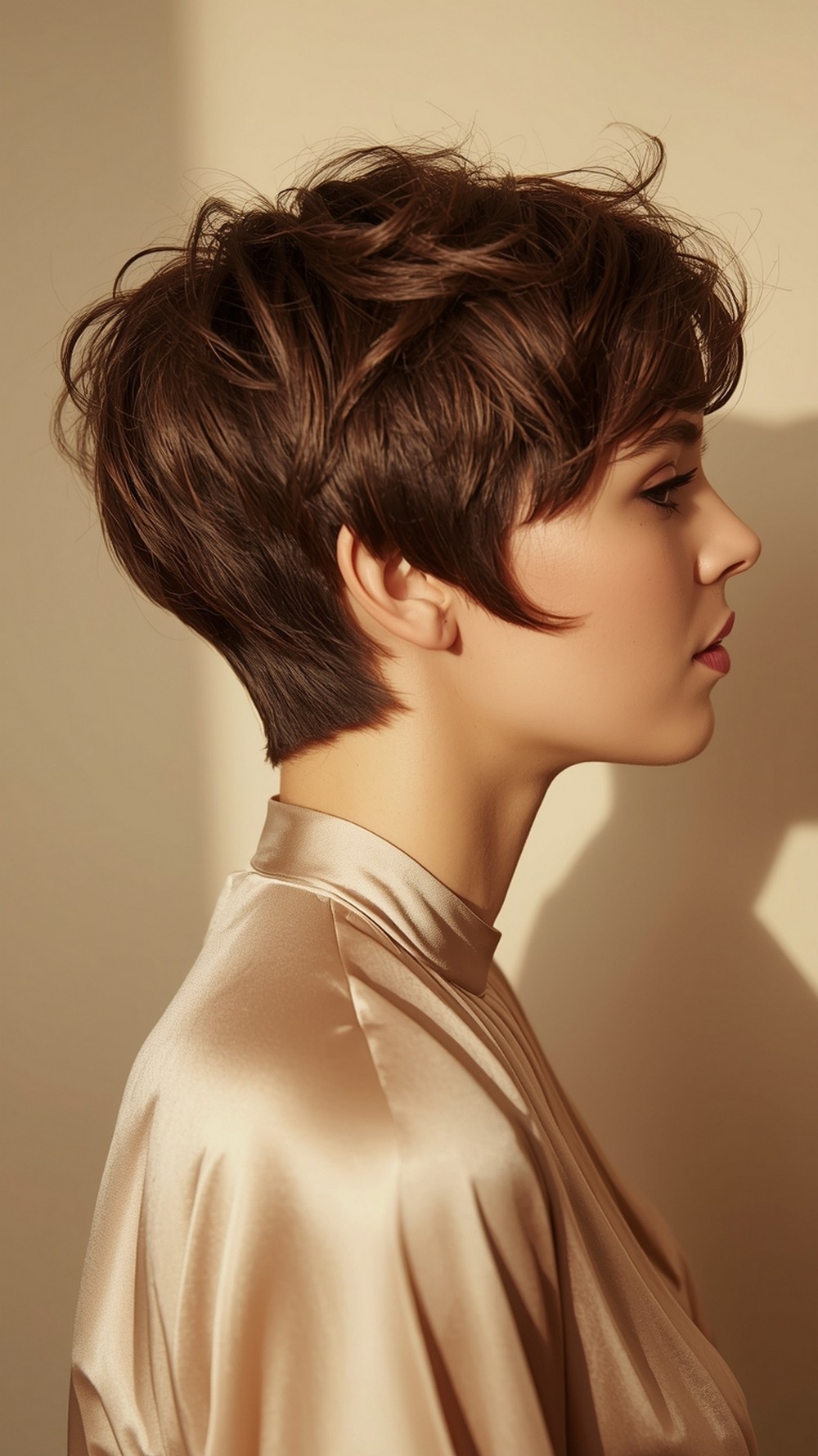 Feathered Nape Pixie With Wispy Fringe