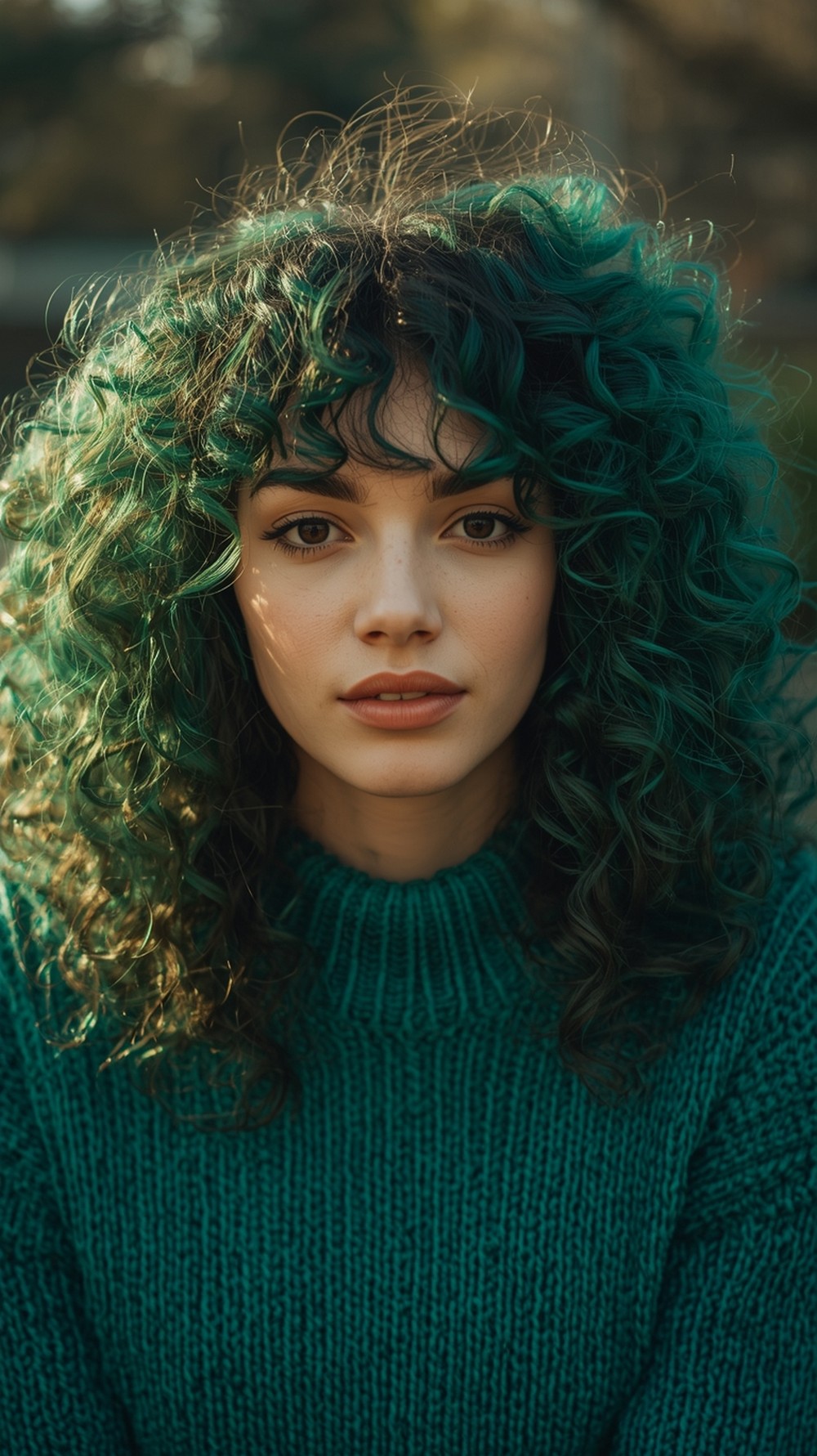 Layered Curly Fringe