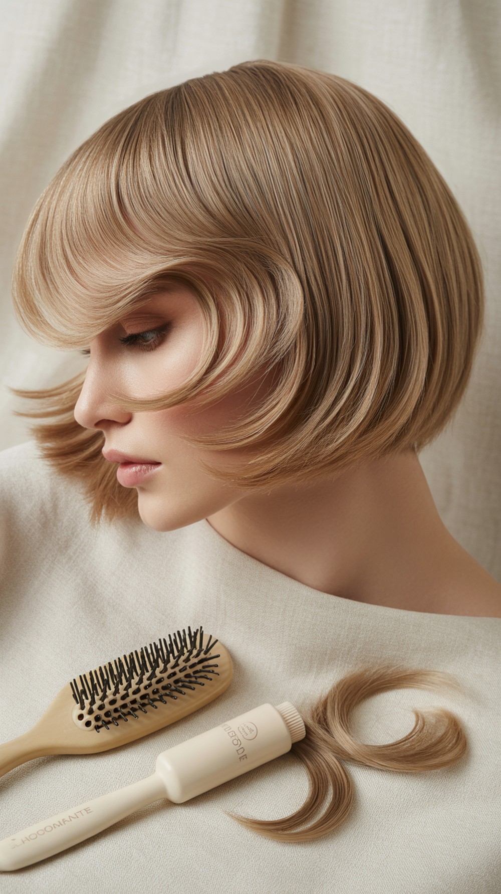 Layered Flip Bob for Fine Hair