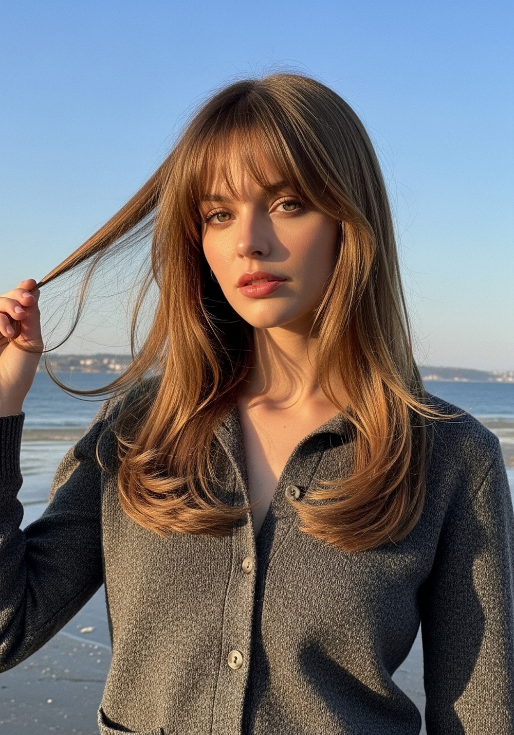 Long Layers with Curtain Fringe