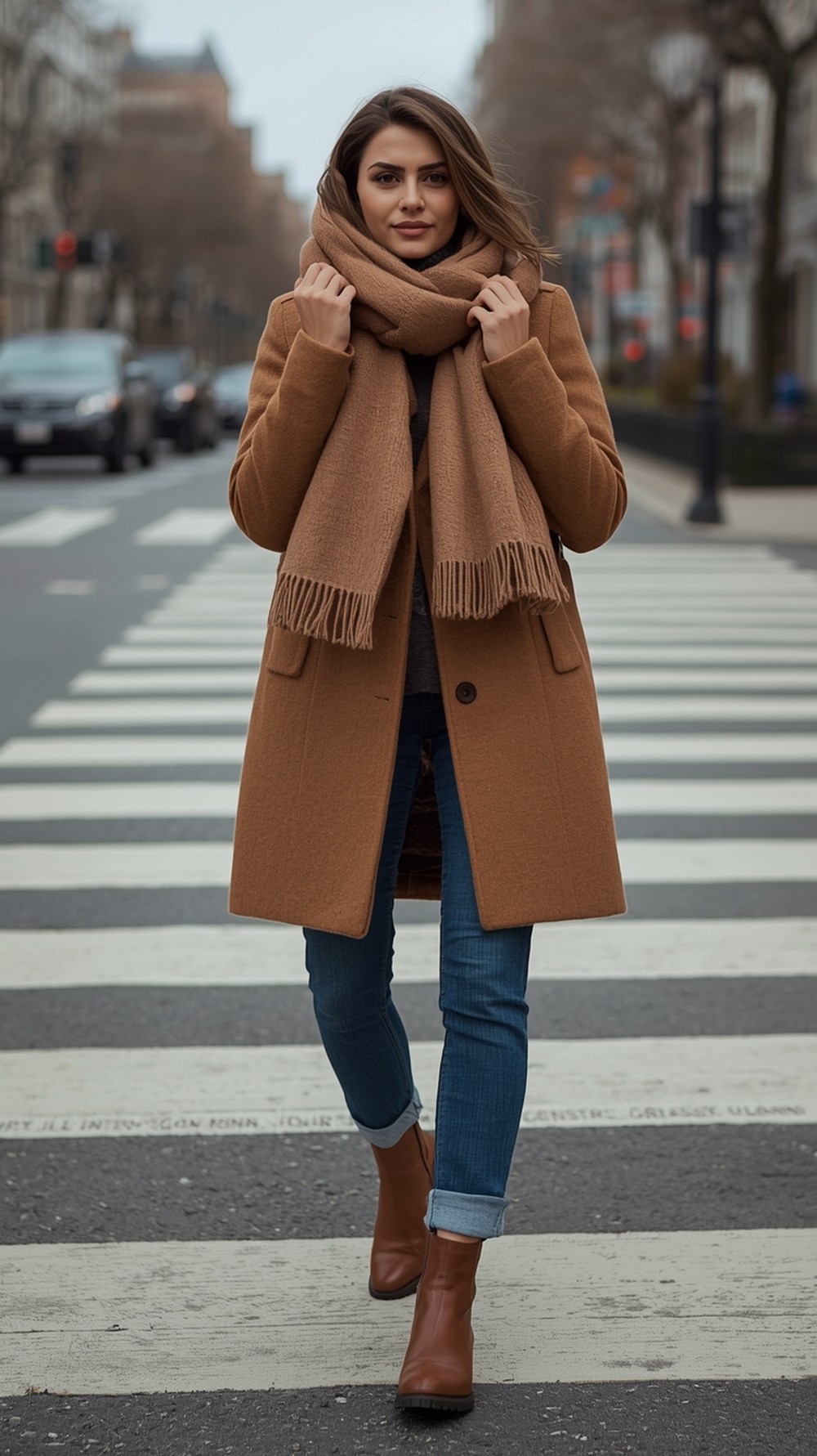 Merino base, shacket, and an oversized down scarf