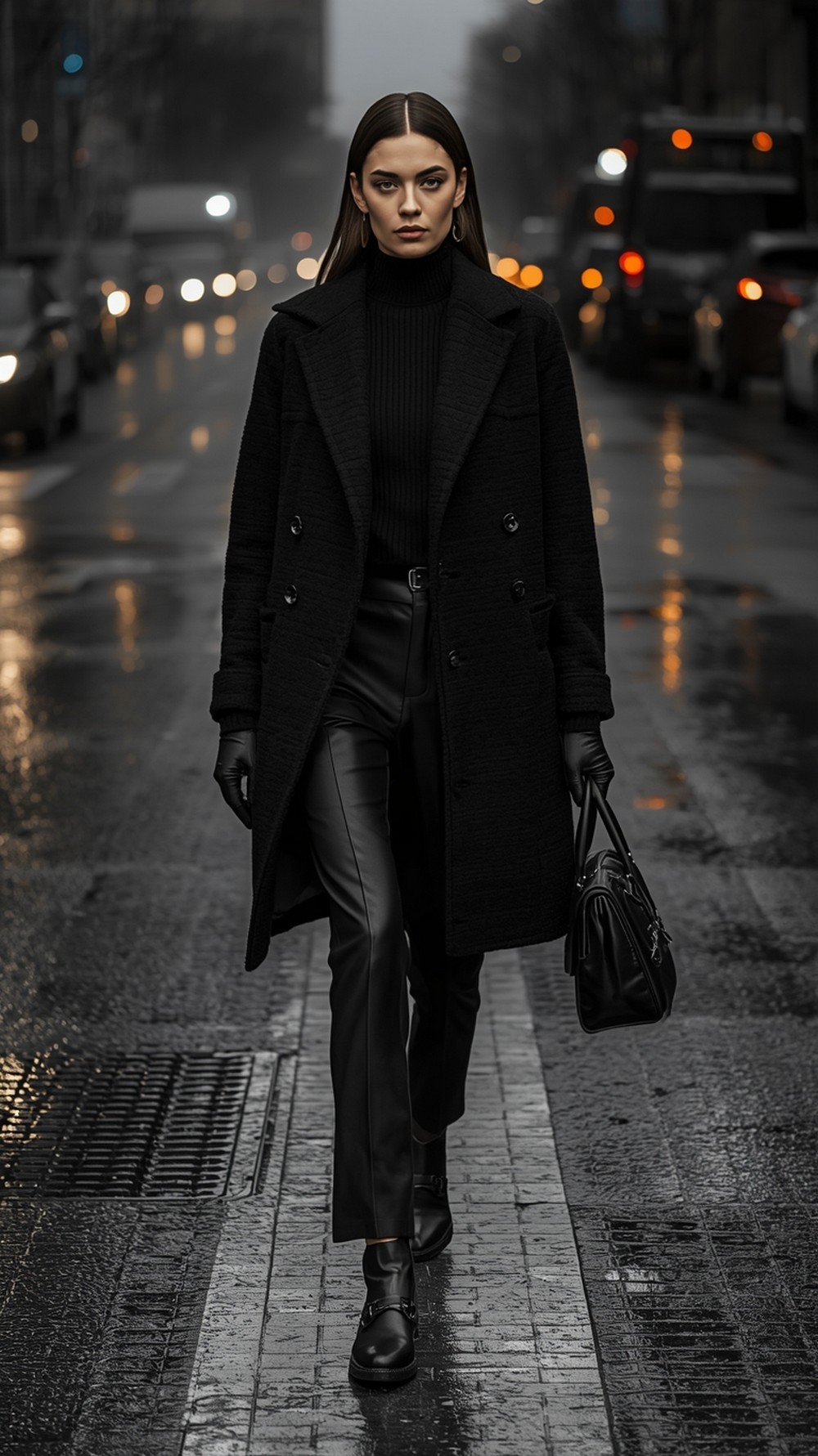 Monochrome Black Wool Polish