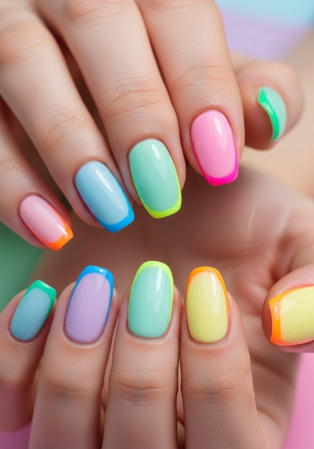 Neon Pastel Pop Edges