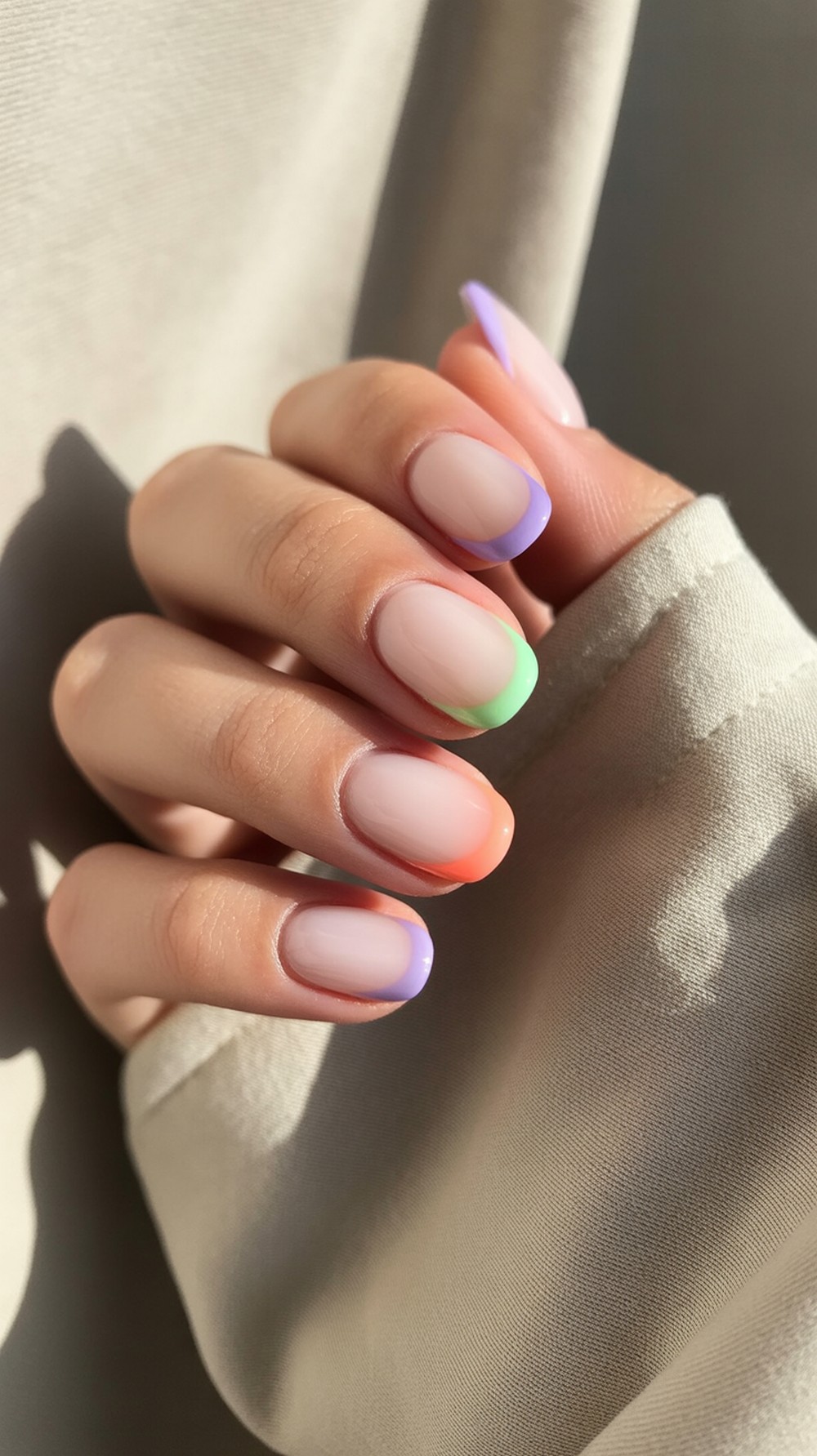 Pastel Neon Soft French